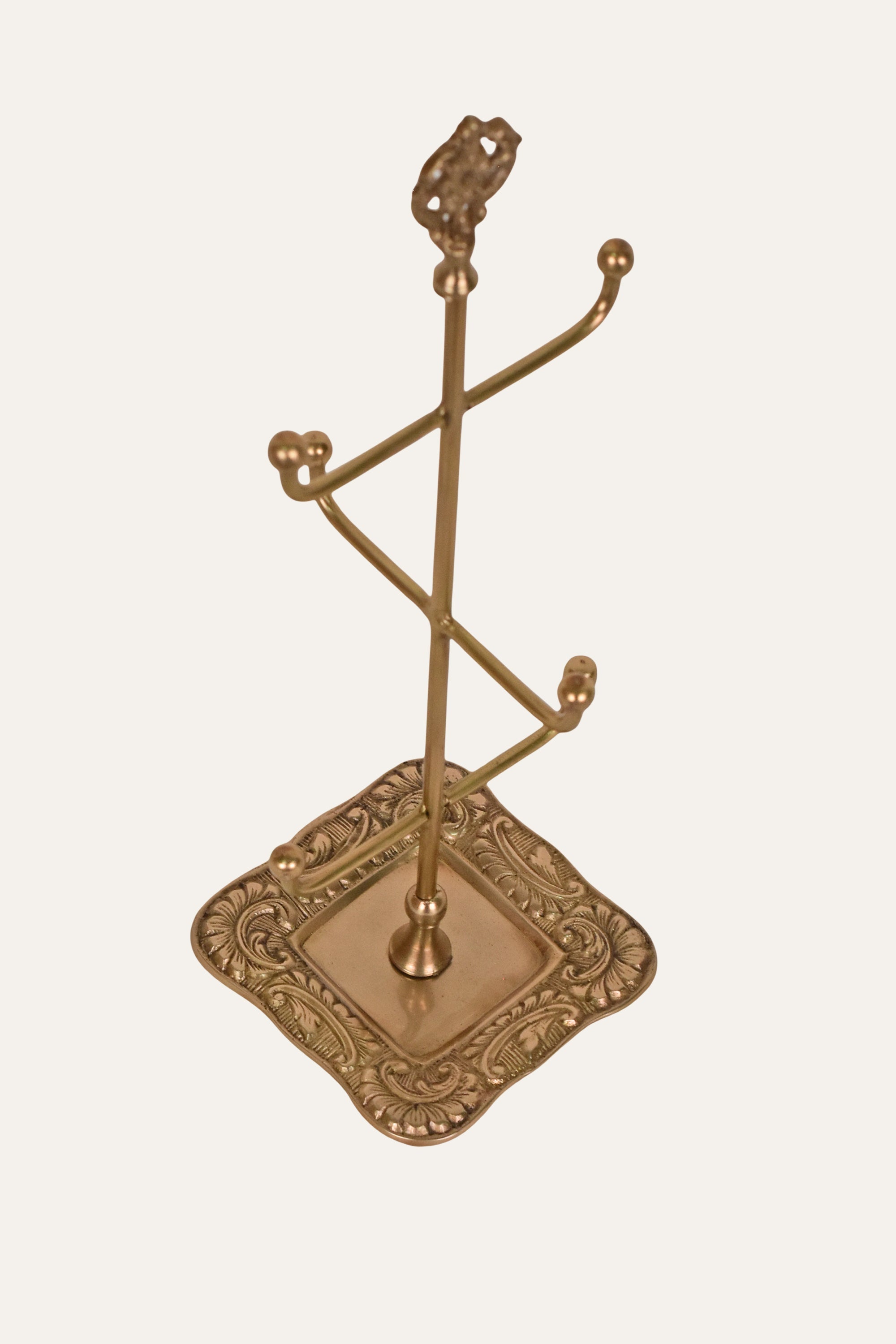 Antique Brass Jewelry & Accessory Display Stand