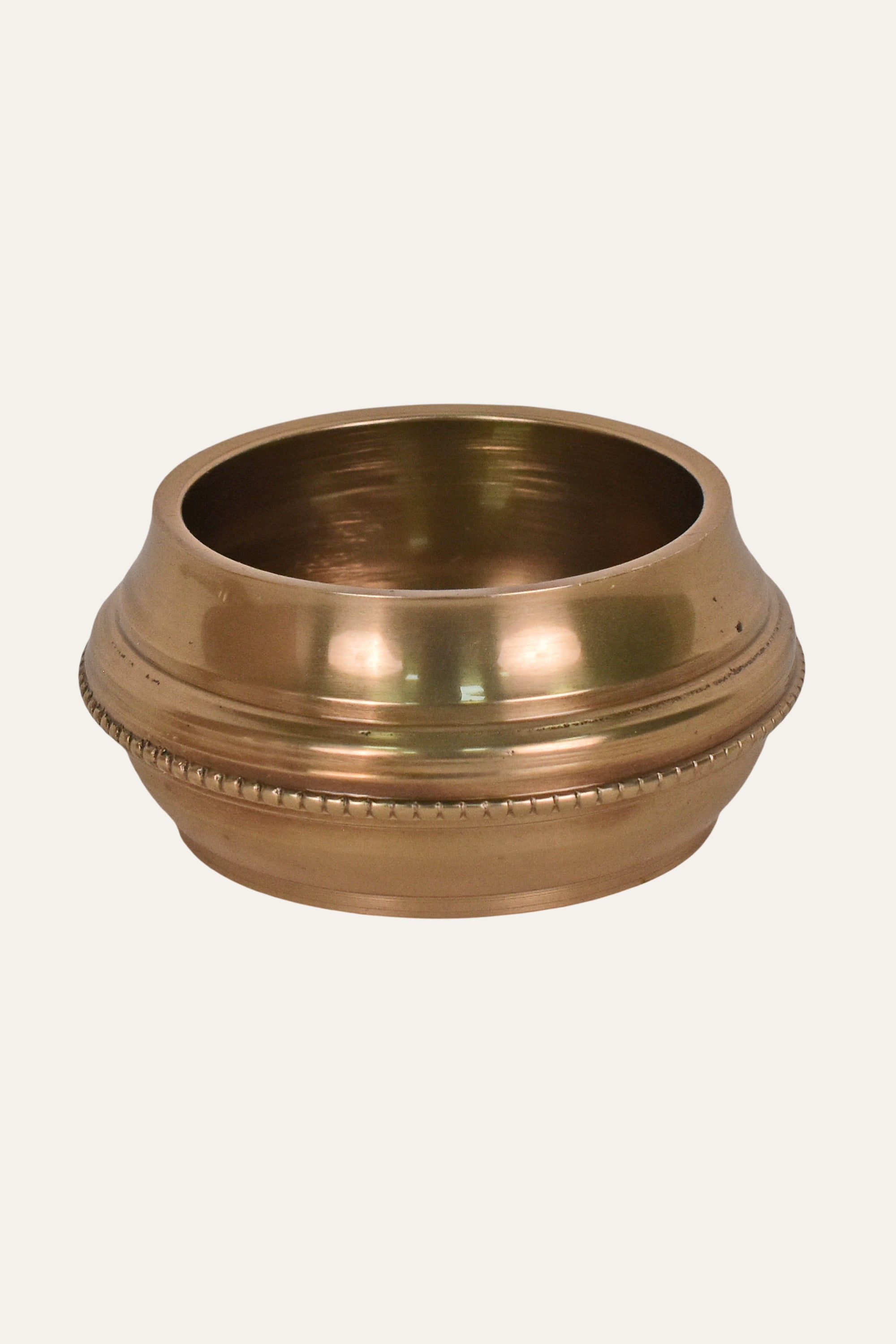 Handcrafted Antique Brass Tea Strainer with Decorative Handle & Perforated Bowl