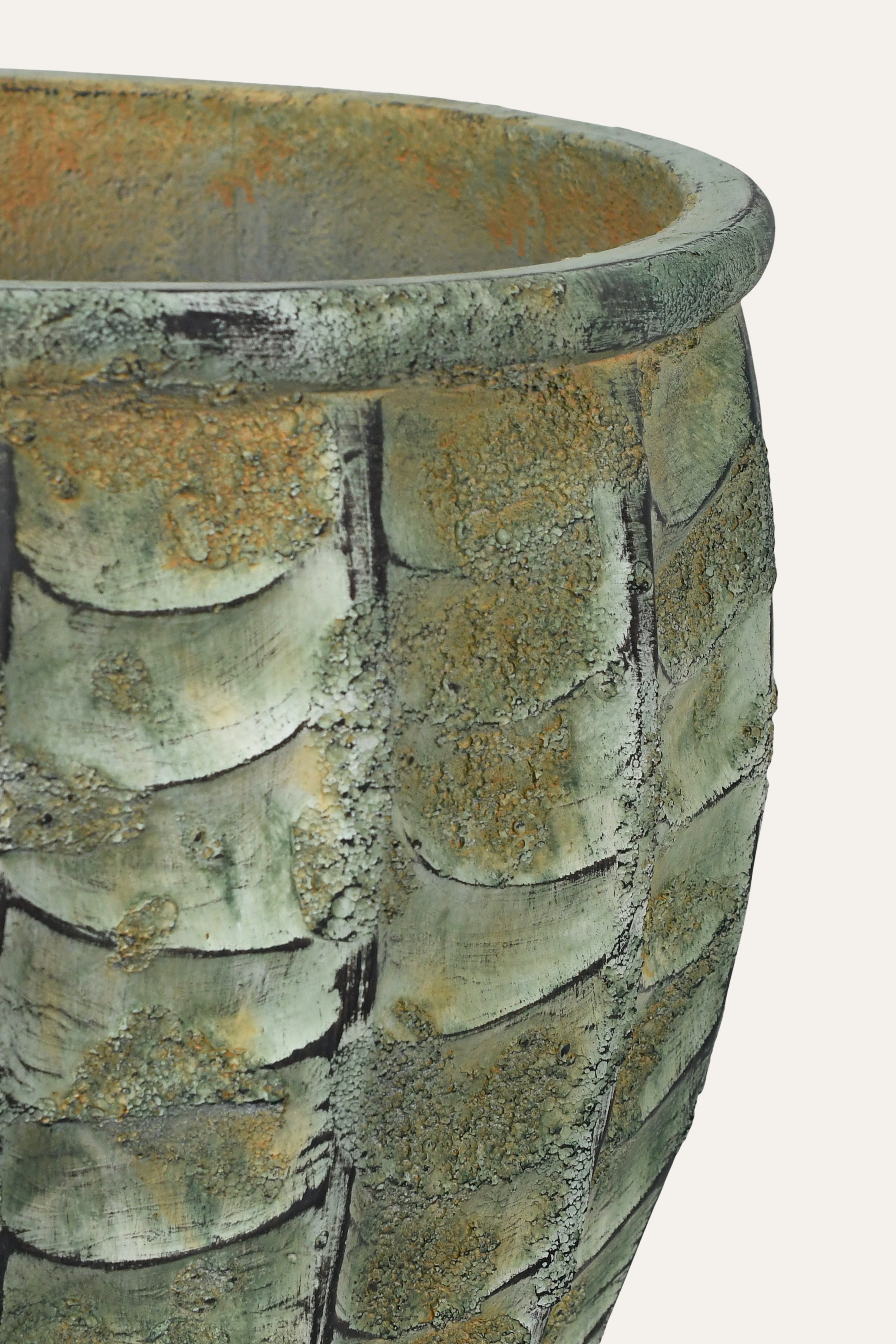 Handcrafted Patina Terracotta Rustic Planter- Medium