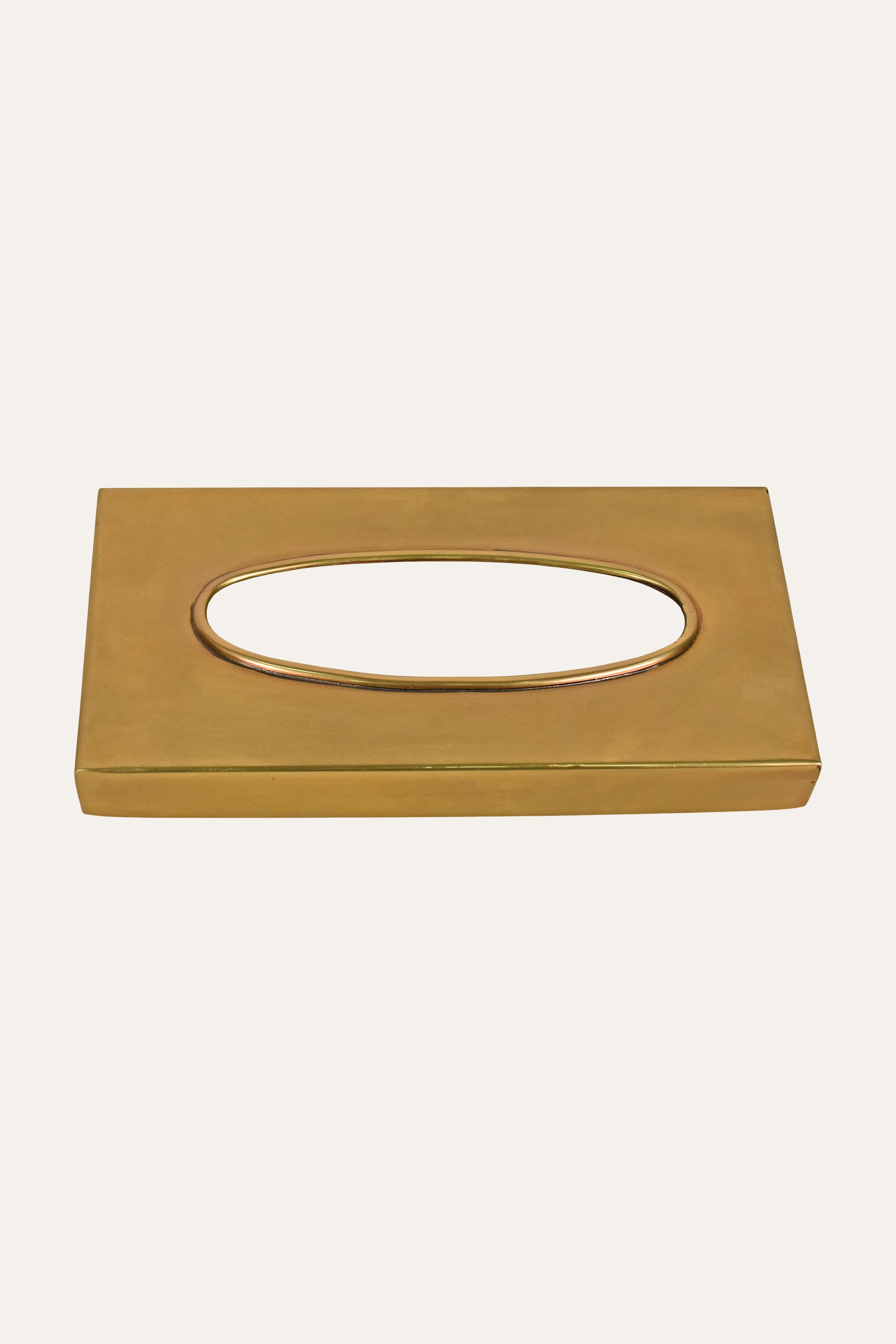 Antique Brass Tissue Box Holder - Big