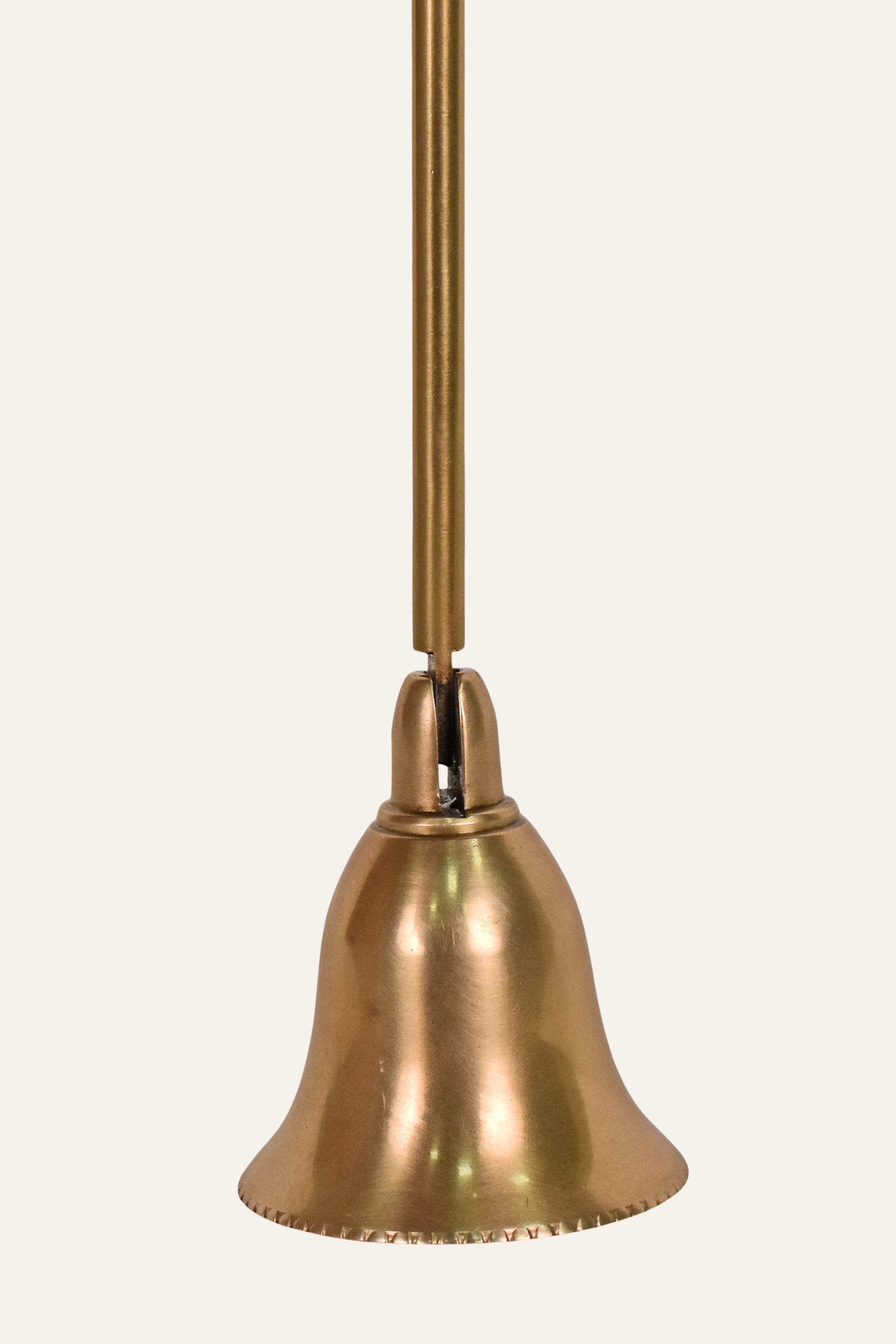 Handcrafted Antique Brass Candle Snuffer with Ornate Handle