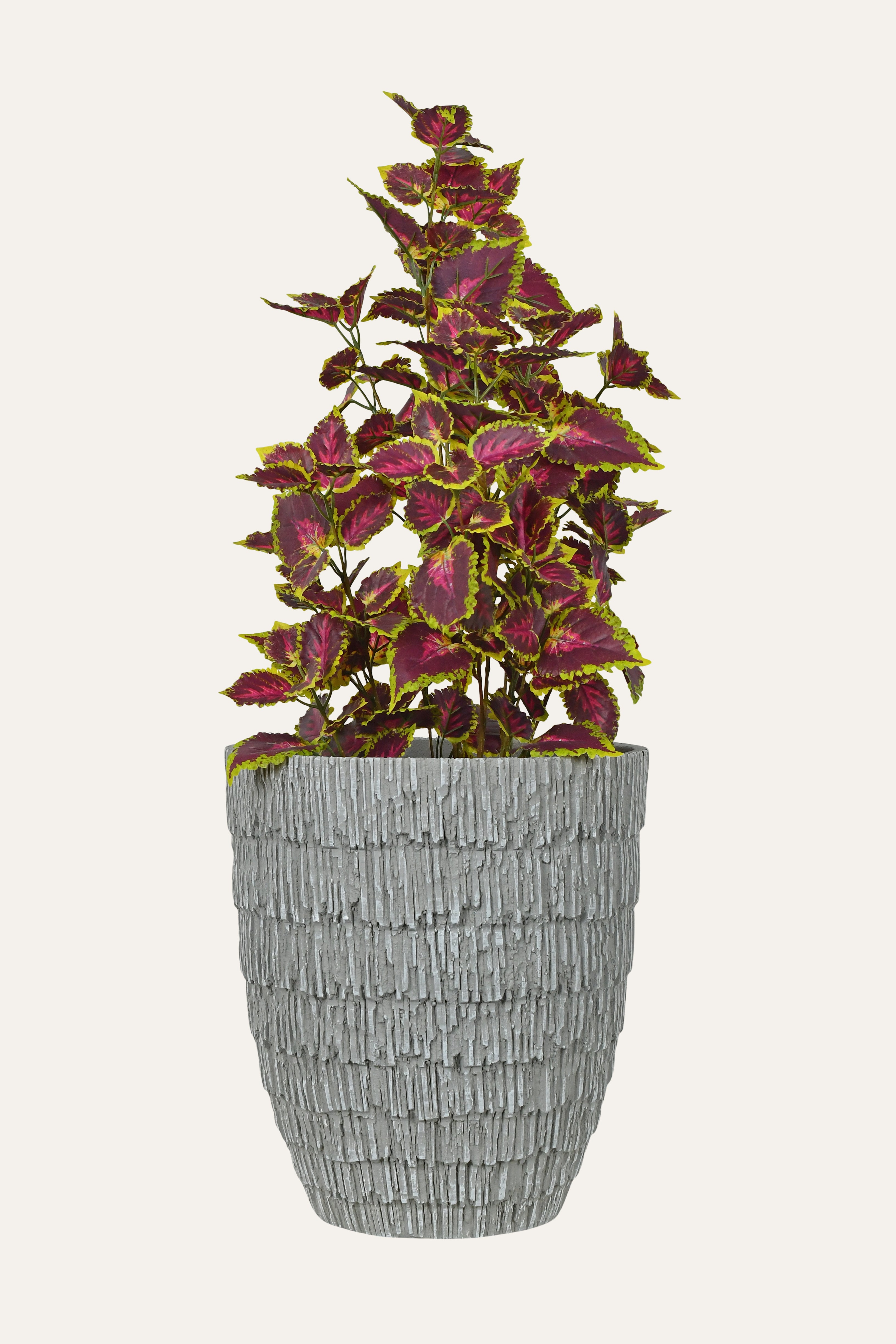 Volcanic Textured Grey Terracotta Planter - Medium