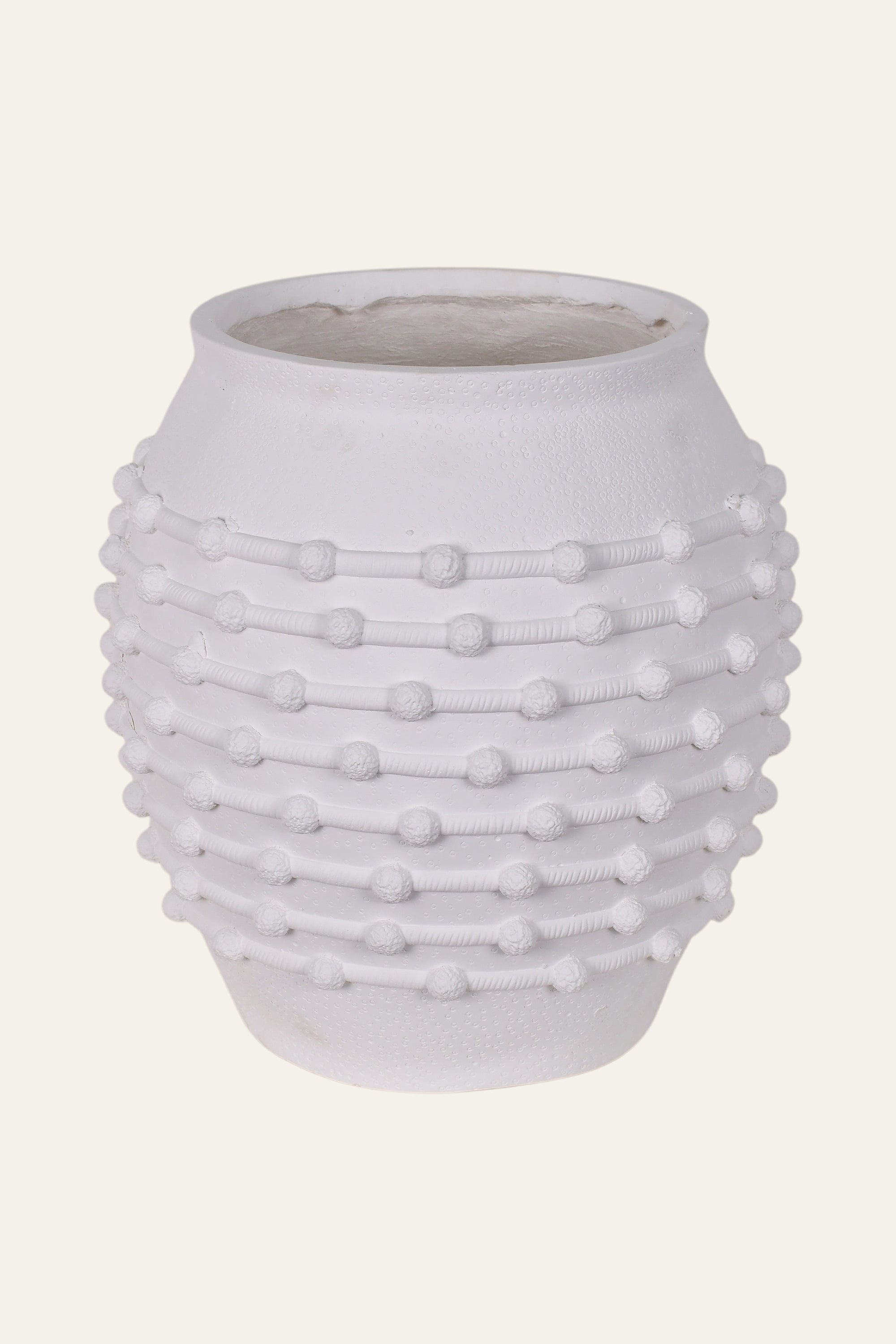White Woven Knot Ceramic Decorative Planter