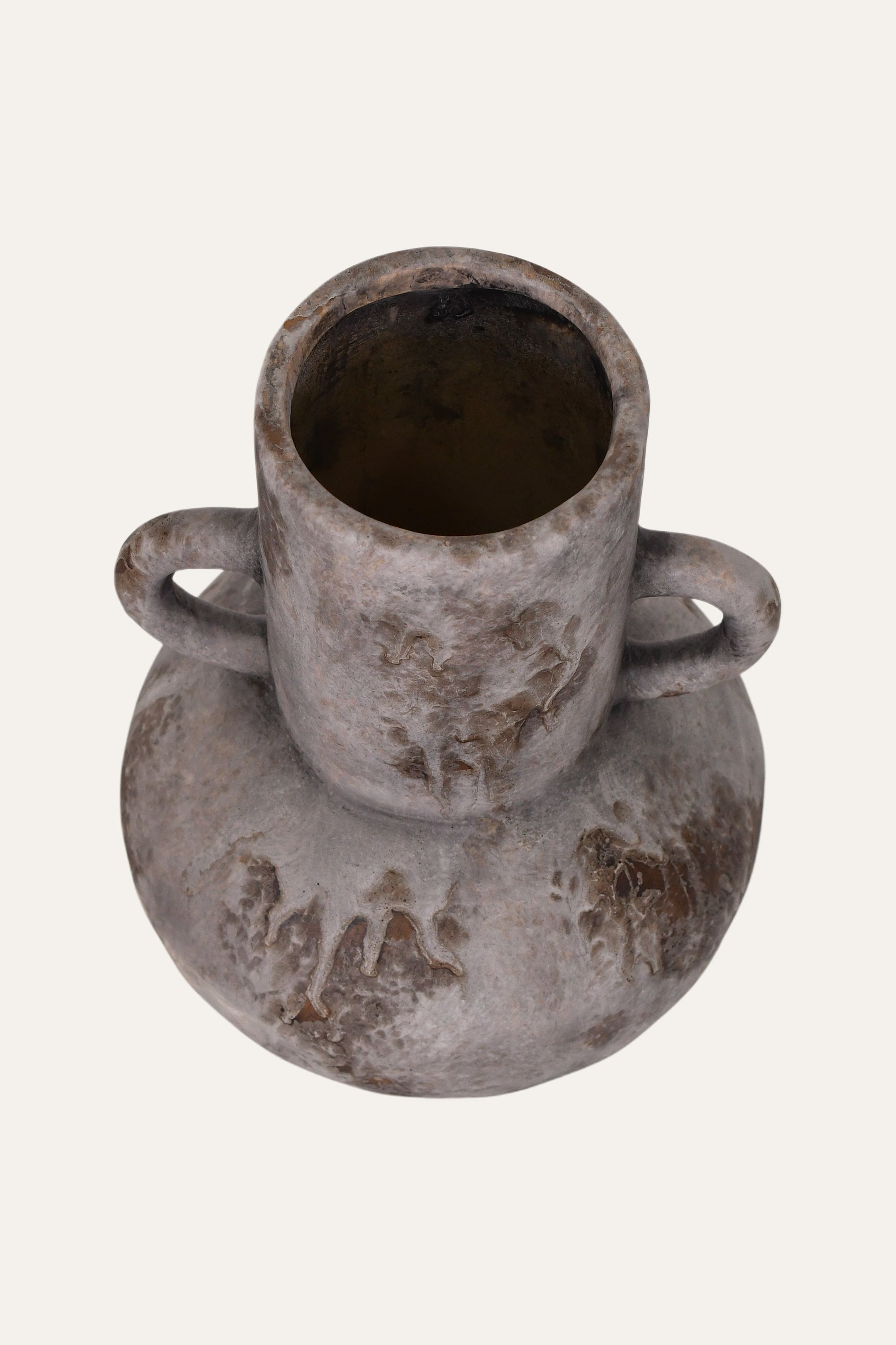 Rustic Double Handle Ceramic Amphora Vase
