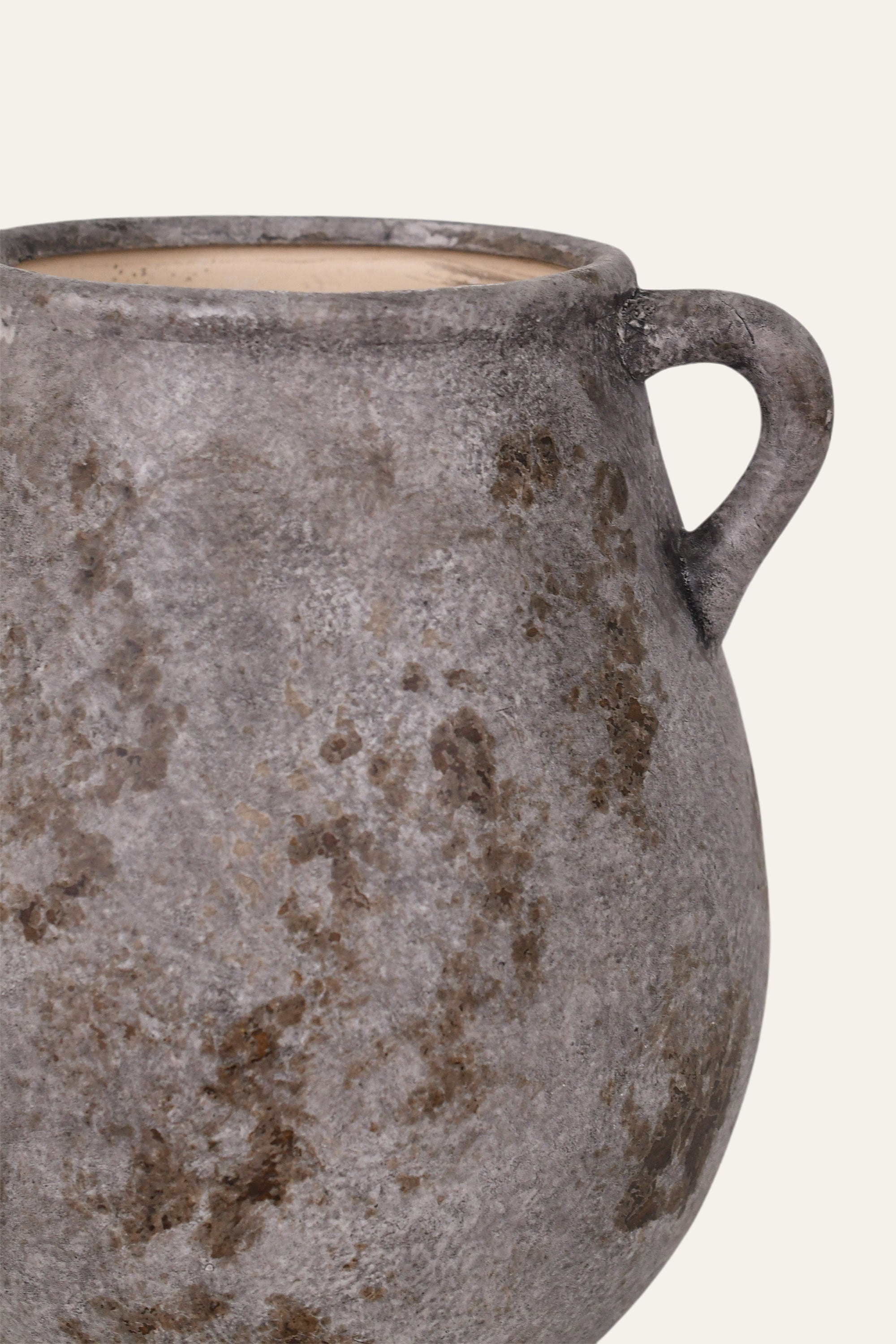 Rustic Distressed Ceramic Urn Vase