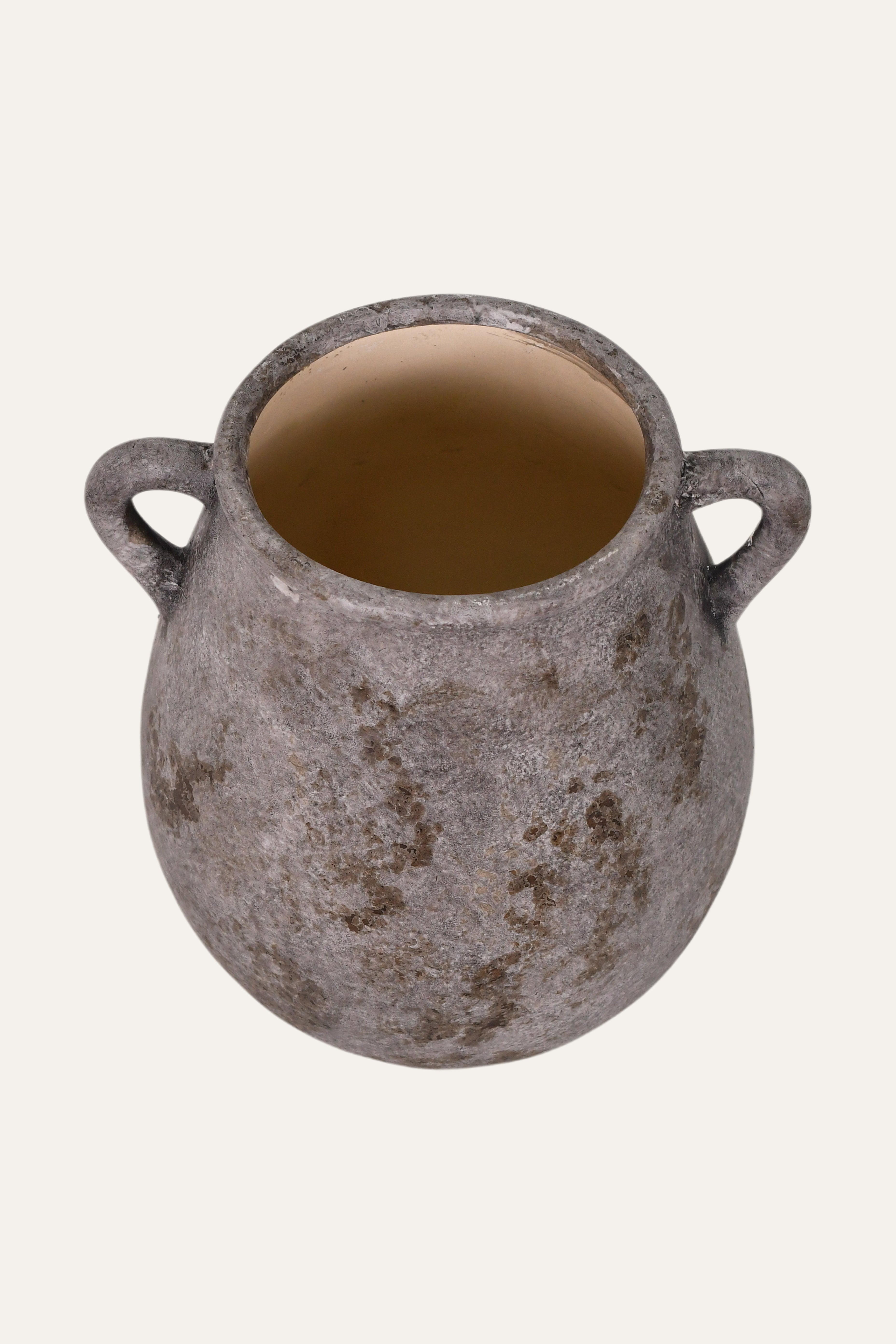 Rustic Distressed Ceramic Urn Vase