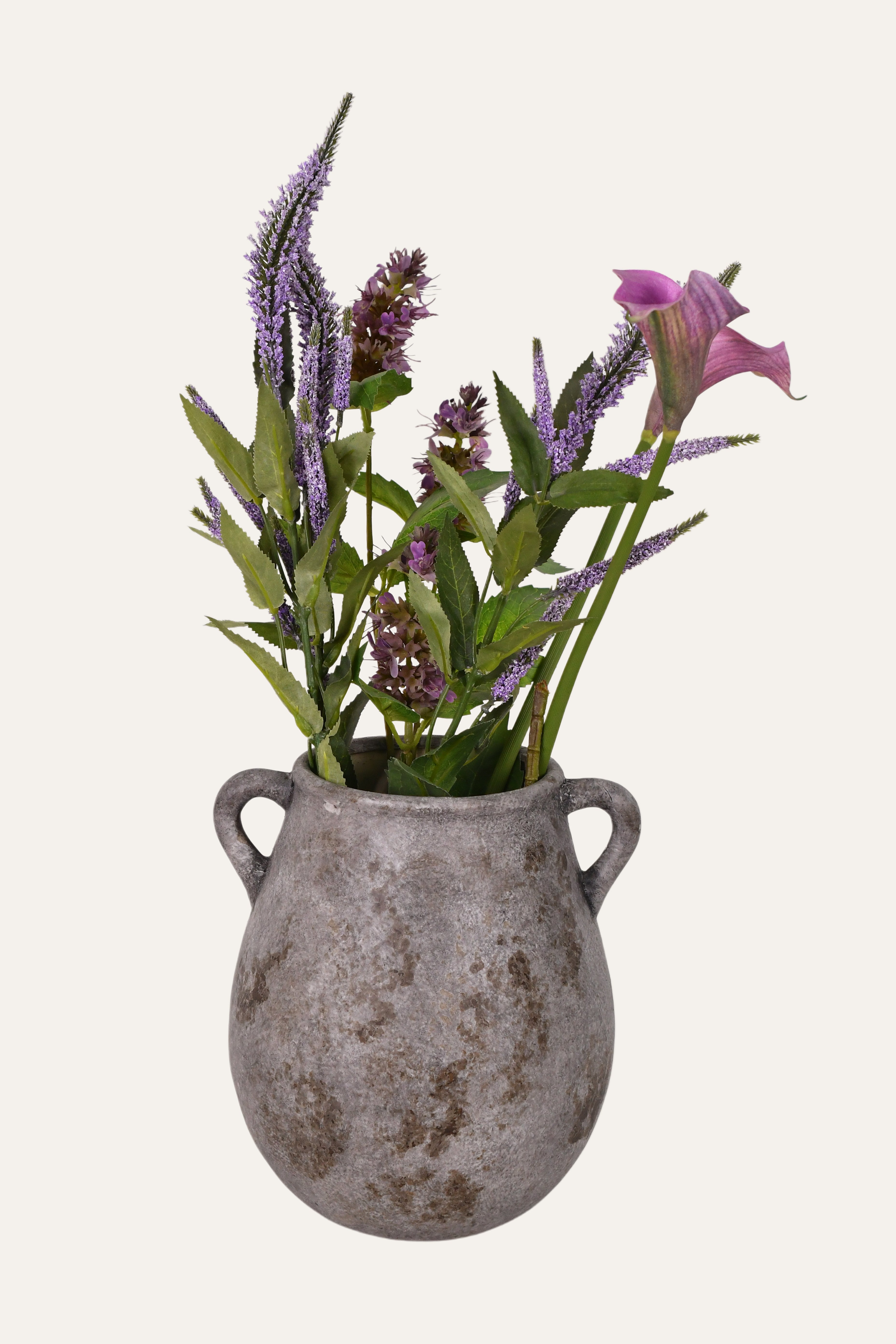 Rustic Distressed Ceramic Urn Vase