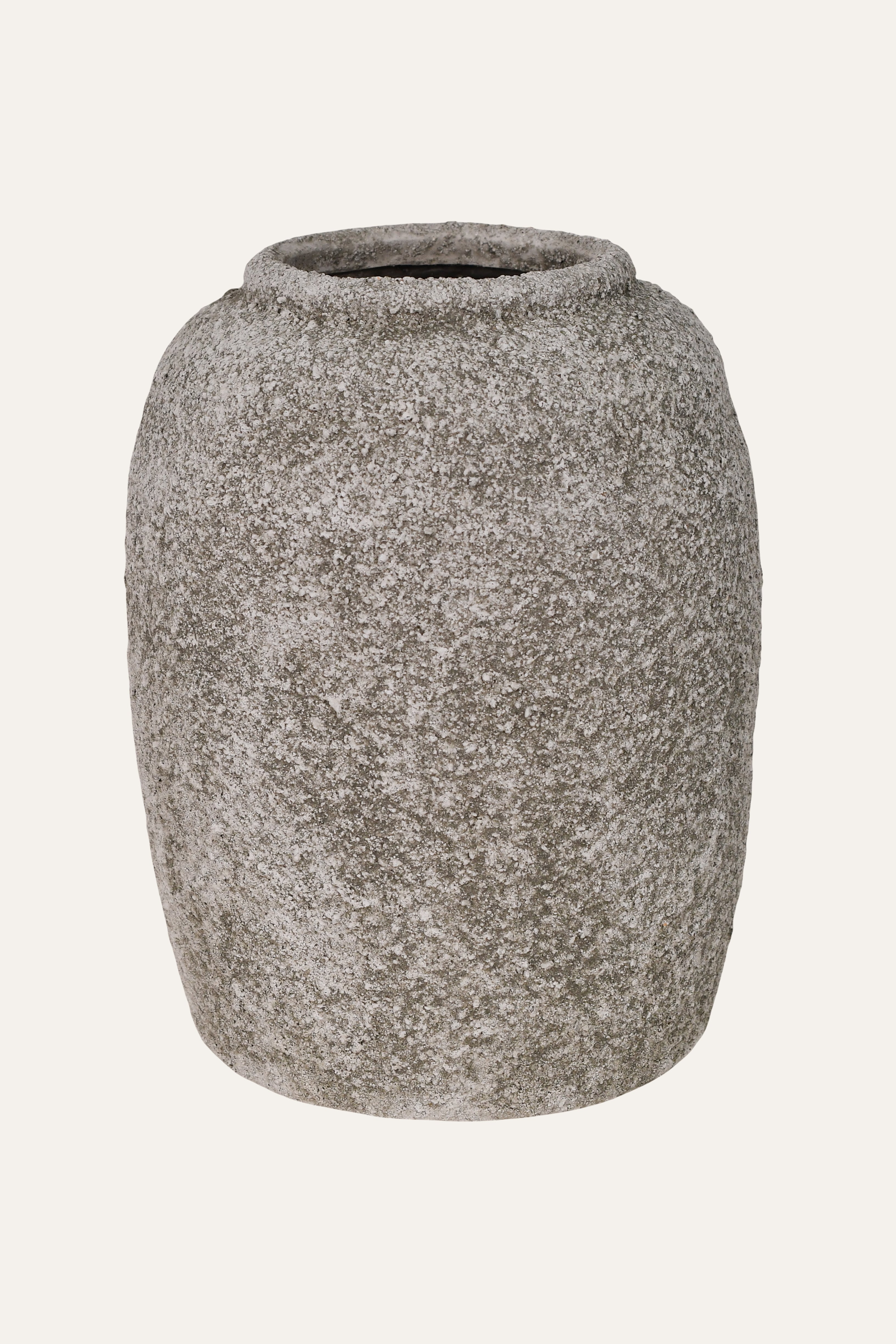 Rustic Textured Ceramic Jar Vase