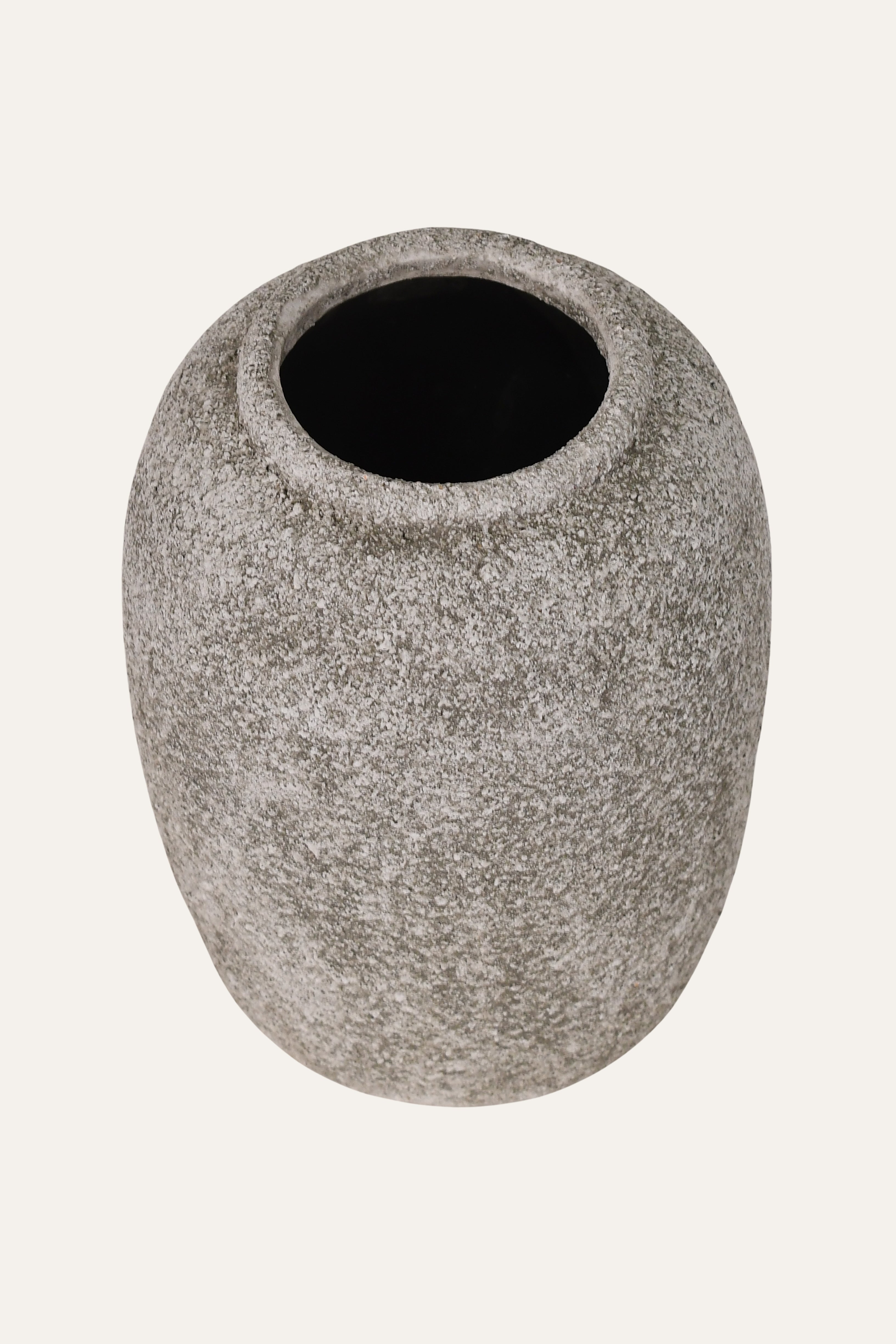 Rustic Textured Ceramic Jar Vase