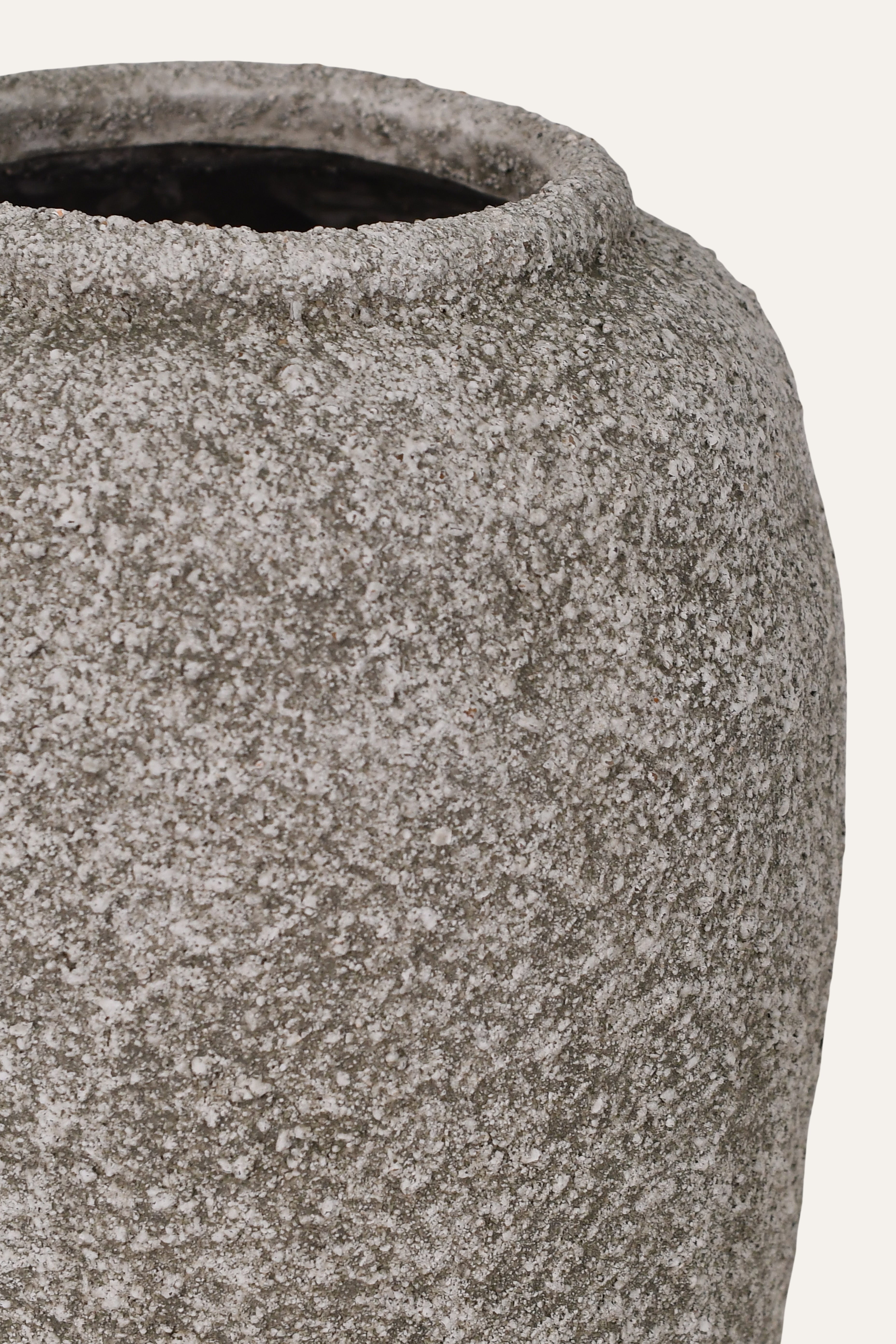 Rustic Textured Ceramic Jar Vase