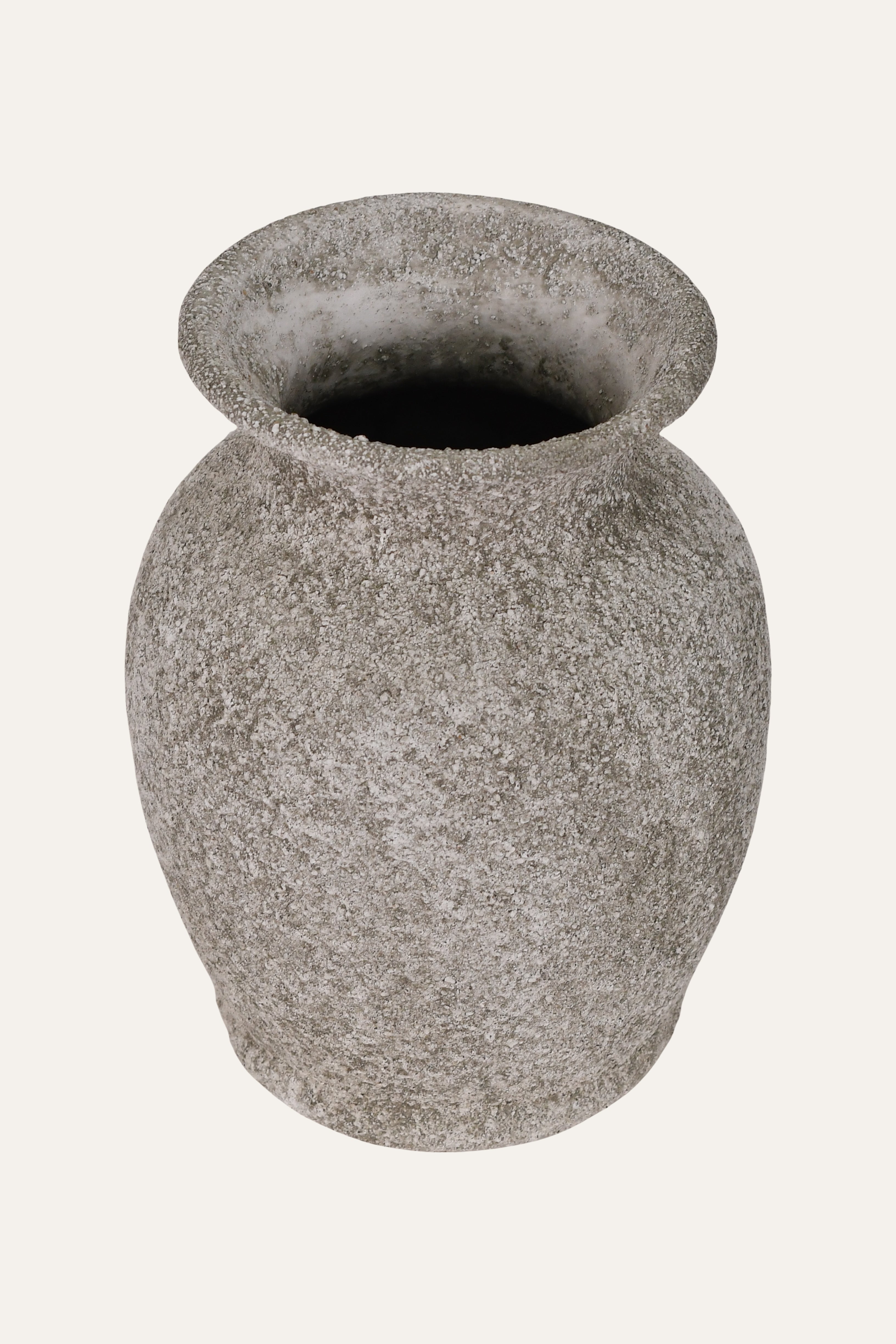 Stone Finish Rustic Textured Decorative Ceramic Vase