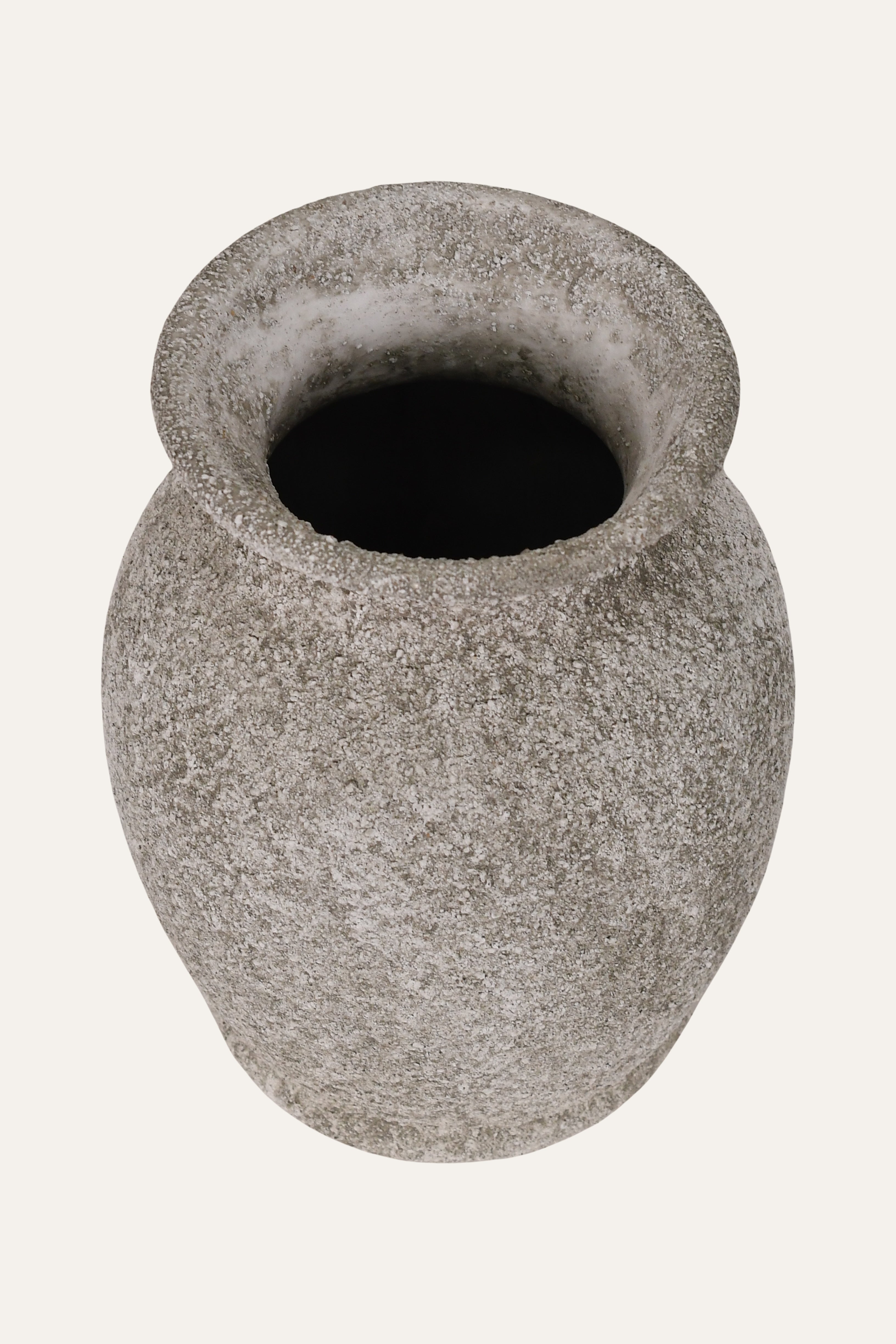 Stone Finish Rustic Textured Decorative Ceramic Vase