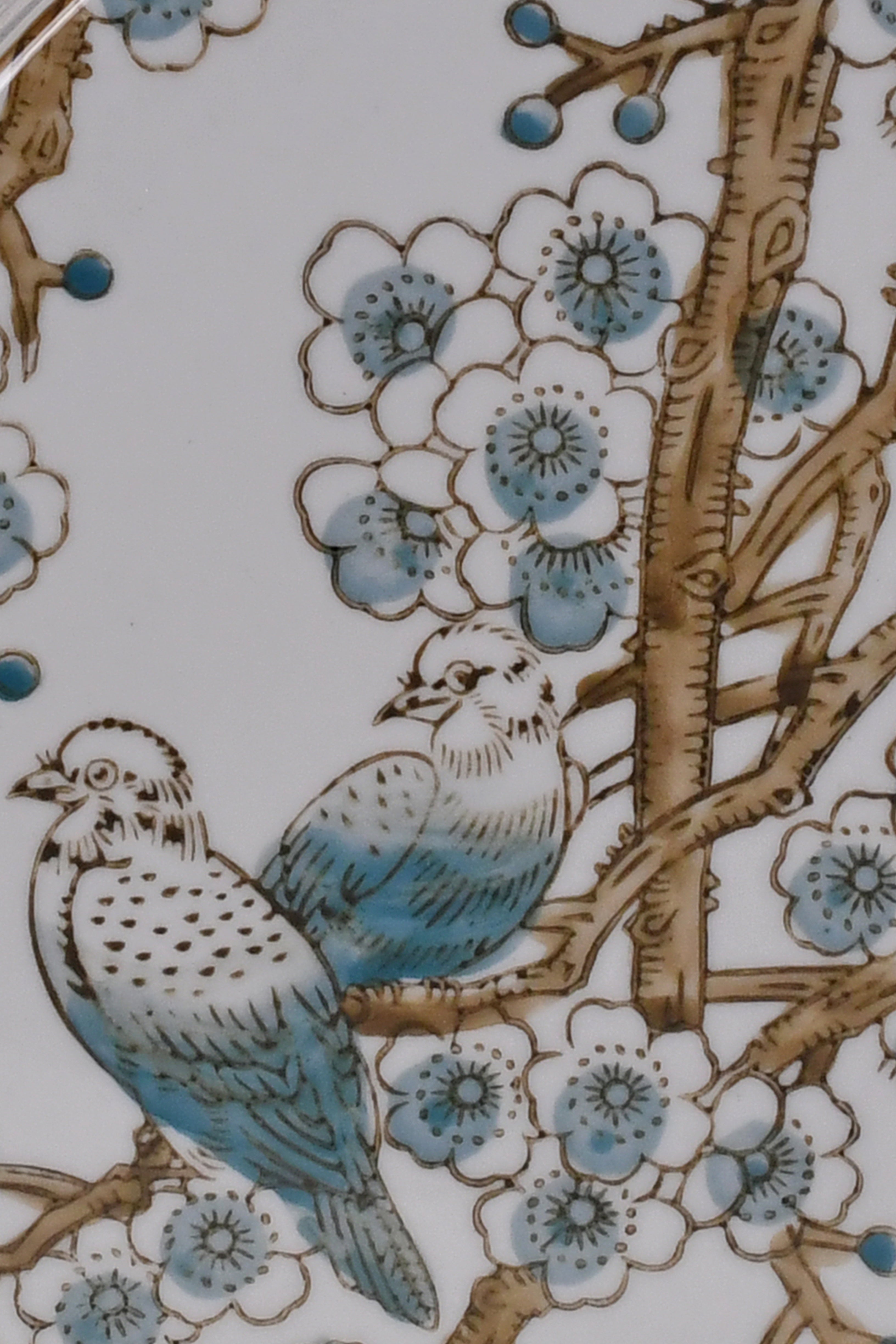 Vintage Blue & White Chinoiserie Porcelain Ginger Lidded Jar