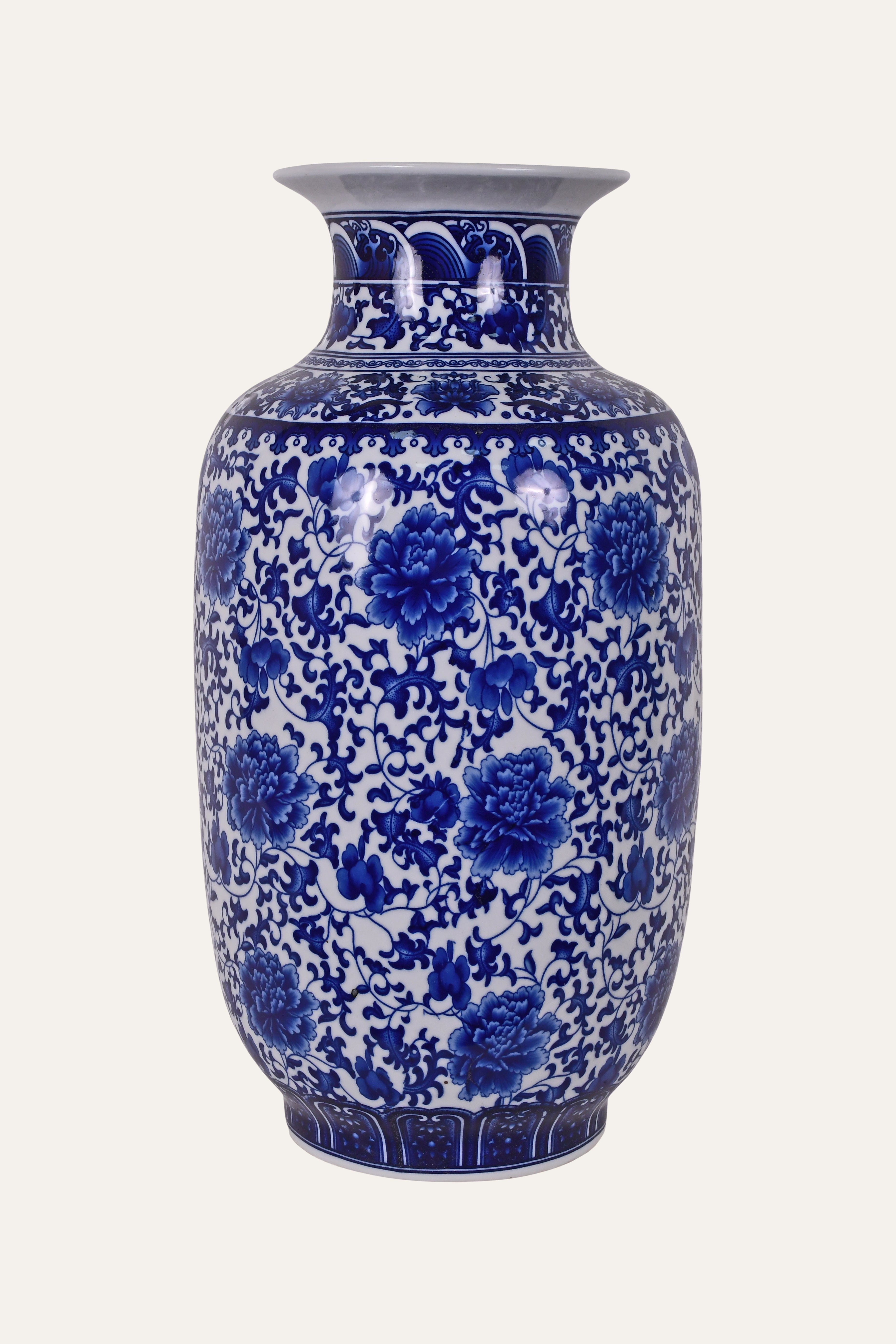 Traditional Blue Motif Ceramic Vase