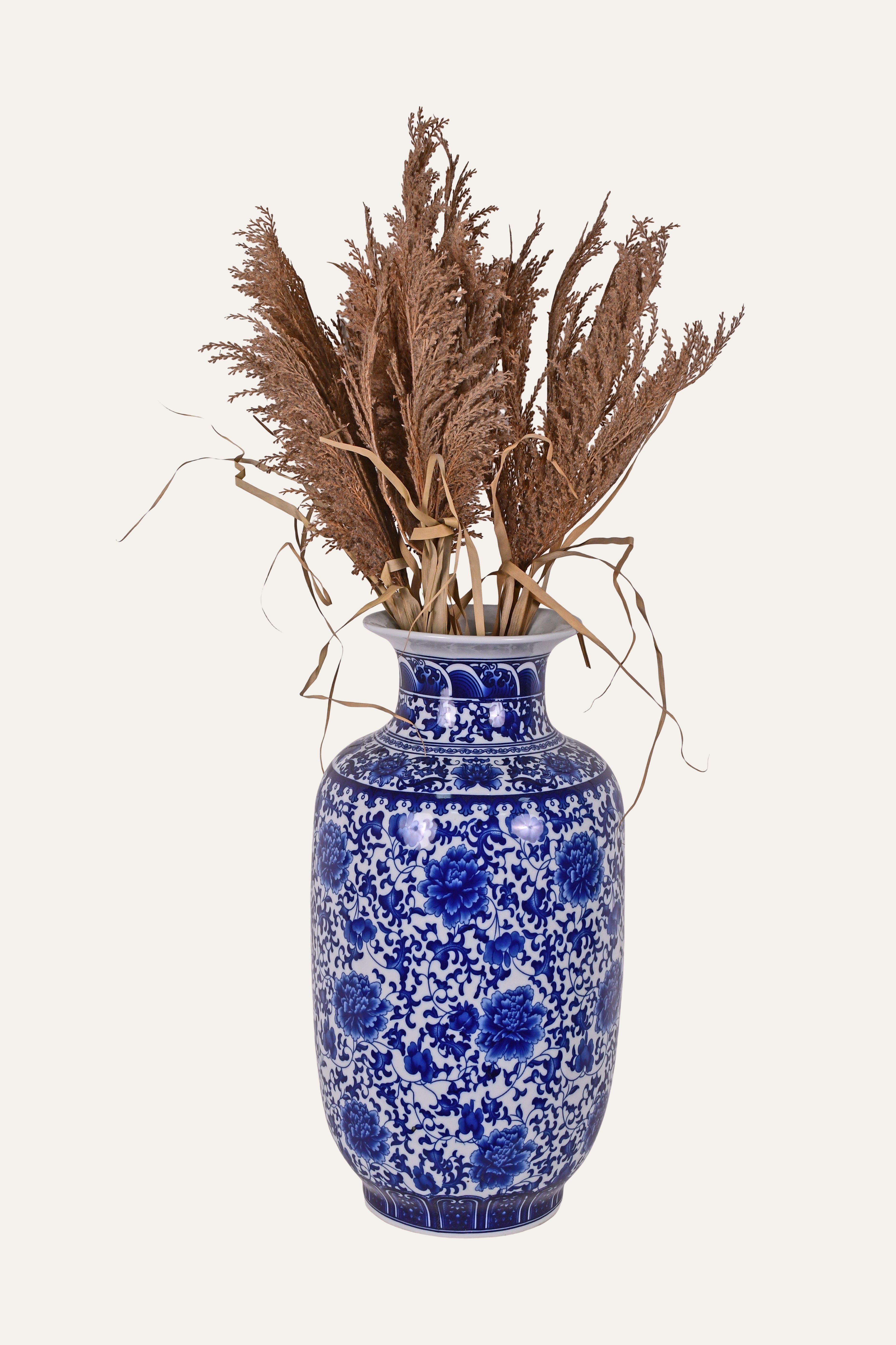 Traditional Blue Motif Ceramic Vase