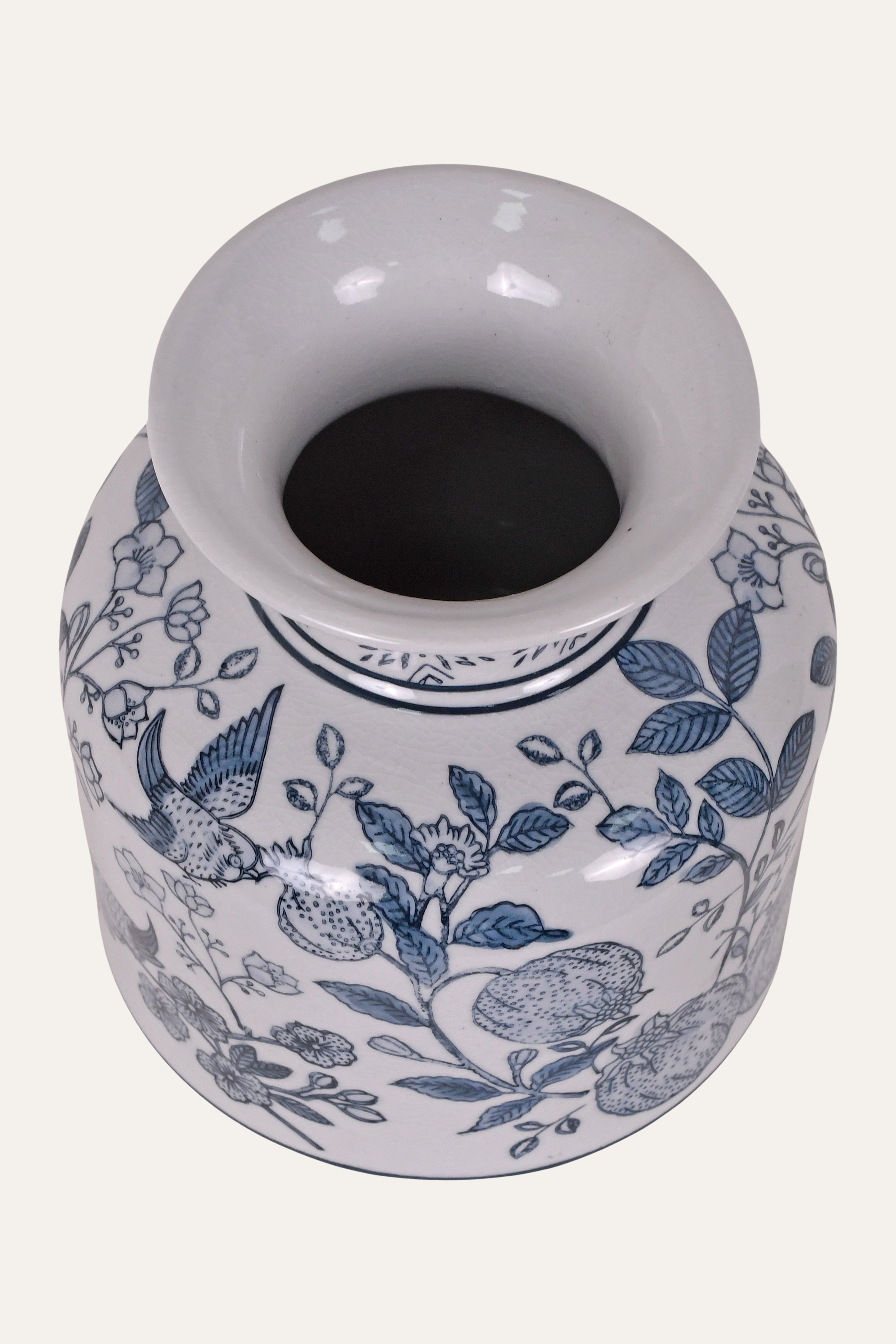 Azure Bloom Ceramic Vase