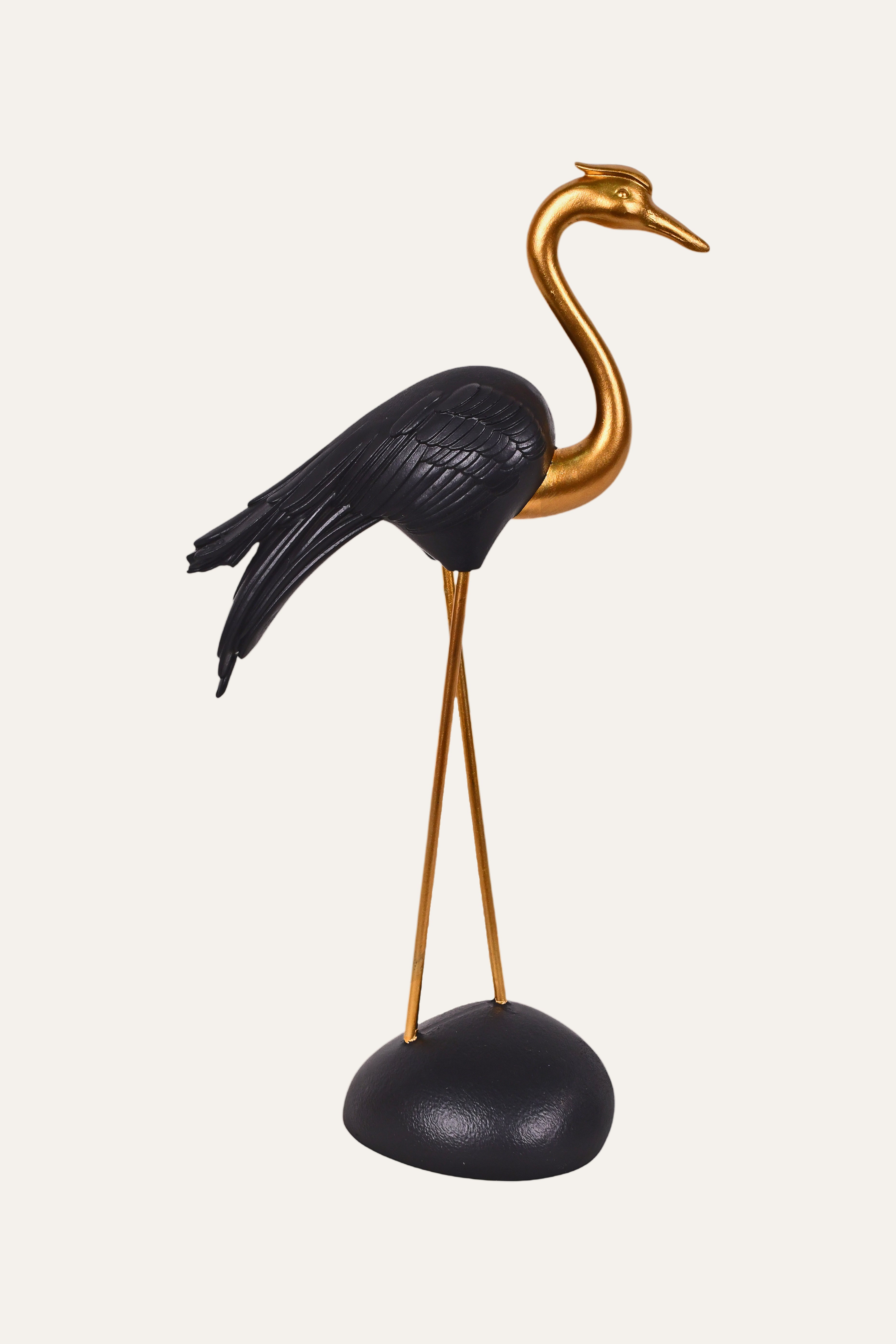 Golden Heron Decorative Sculpture - Small