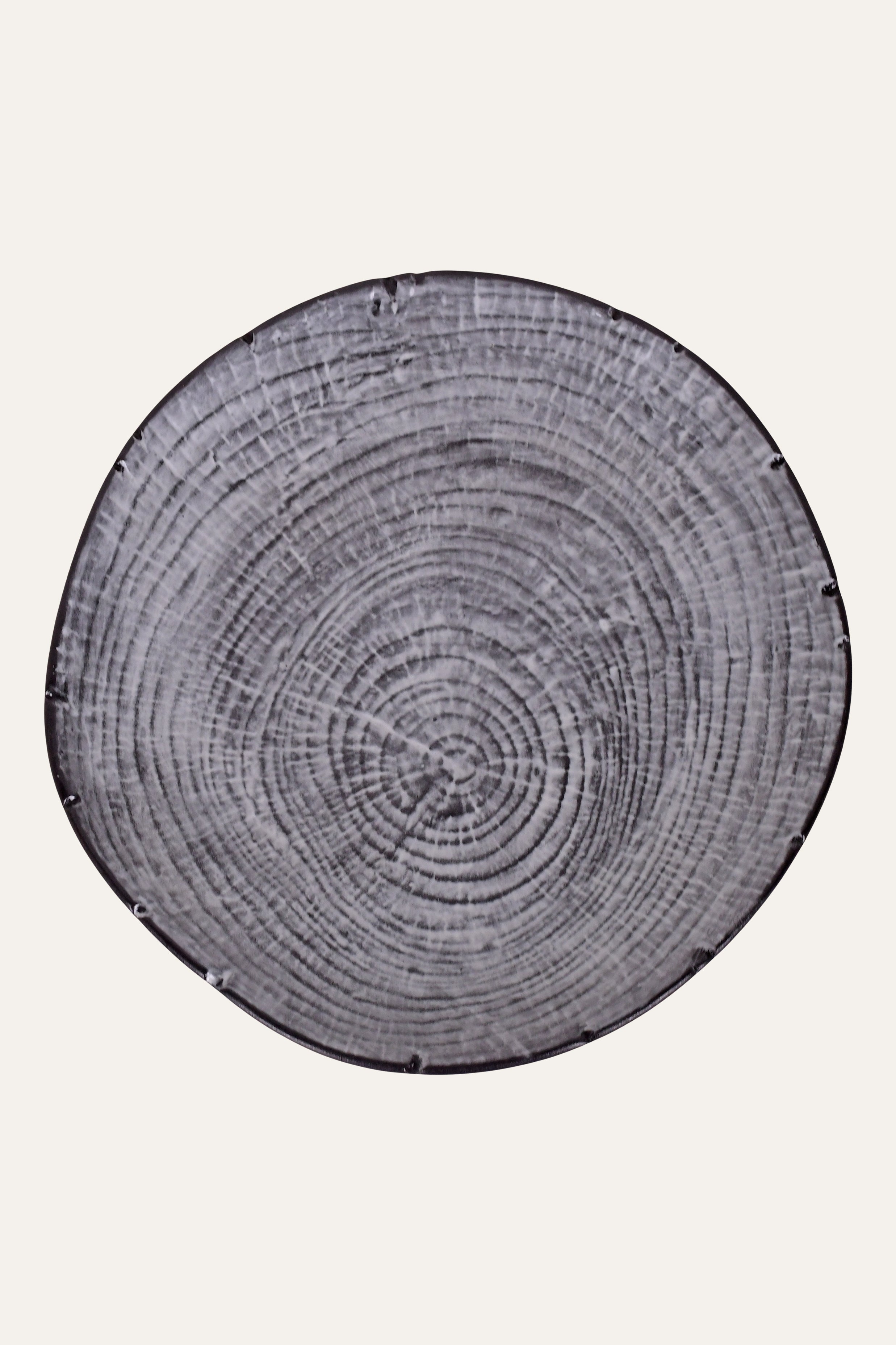 Concentric Ring Ceramic Plate - Big