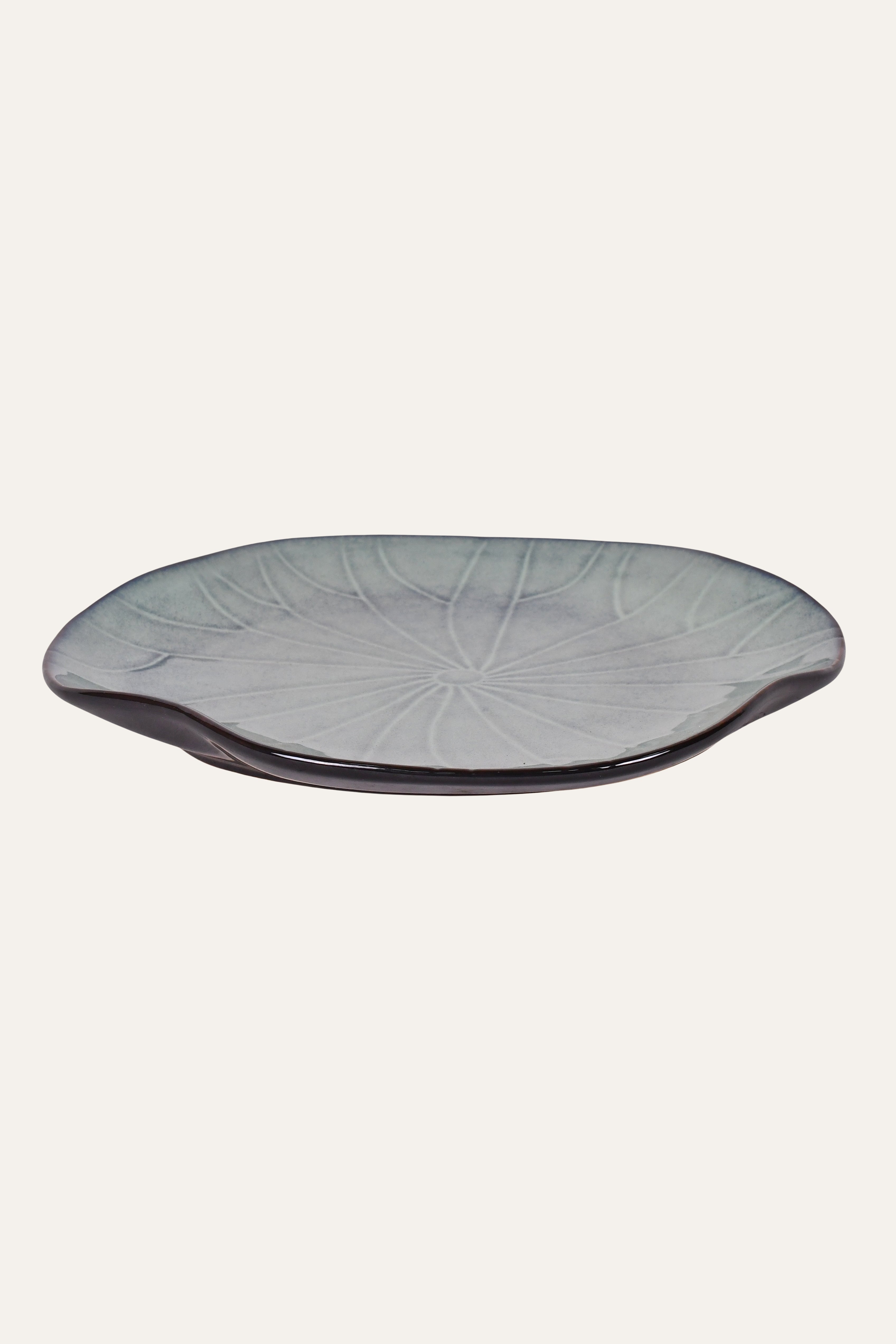Lotus Leaf Ceramic Plate - Large