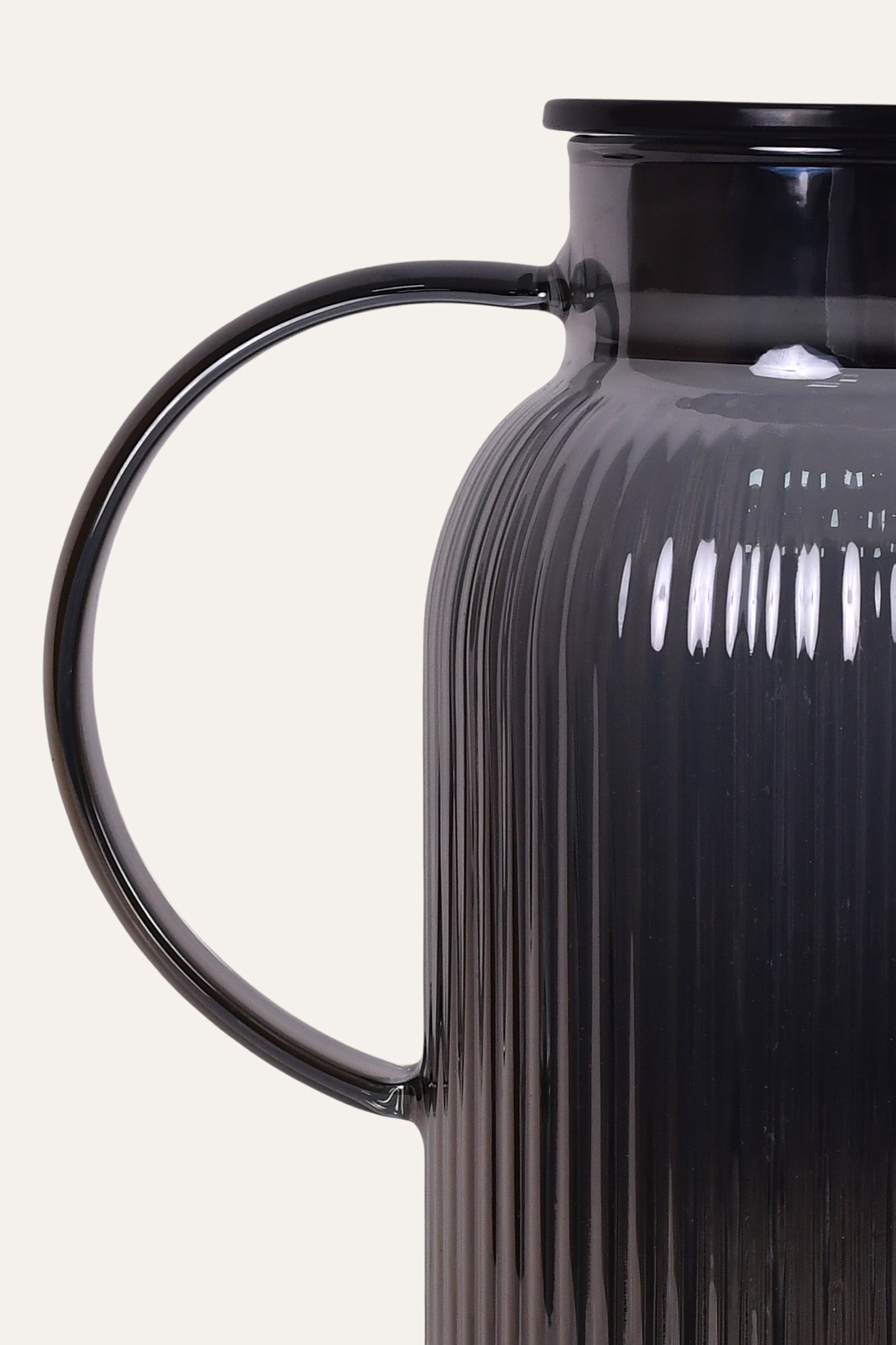 Ribbed Glass Water Pitcher | Premium Transparent Kitchen Accessory