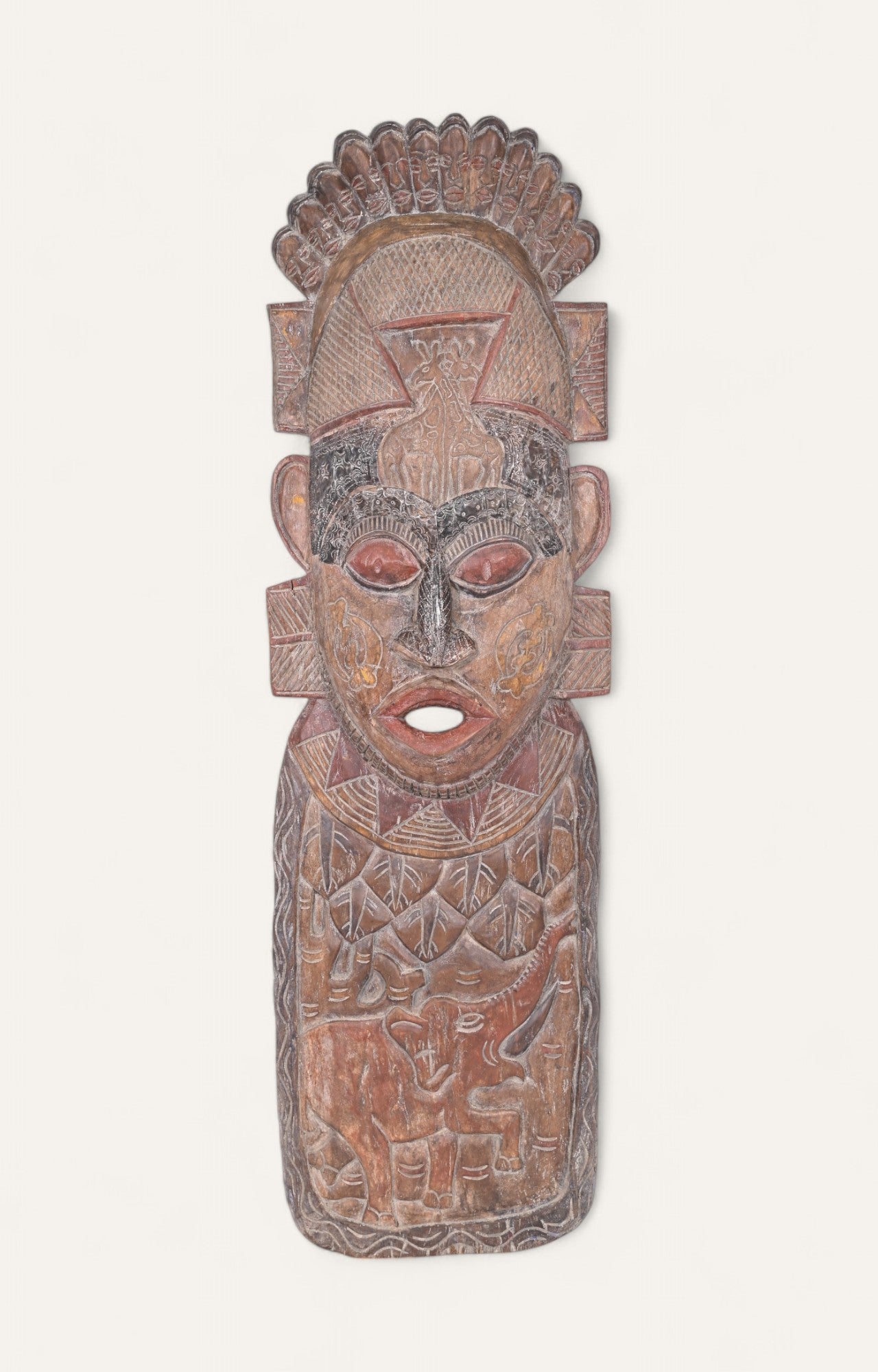 African Hand Carved Tribal Mask
