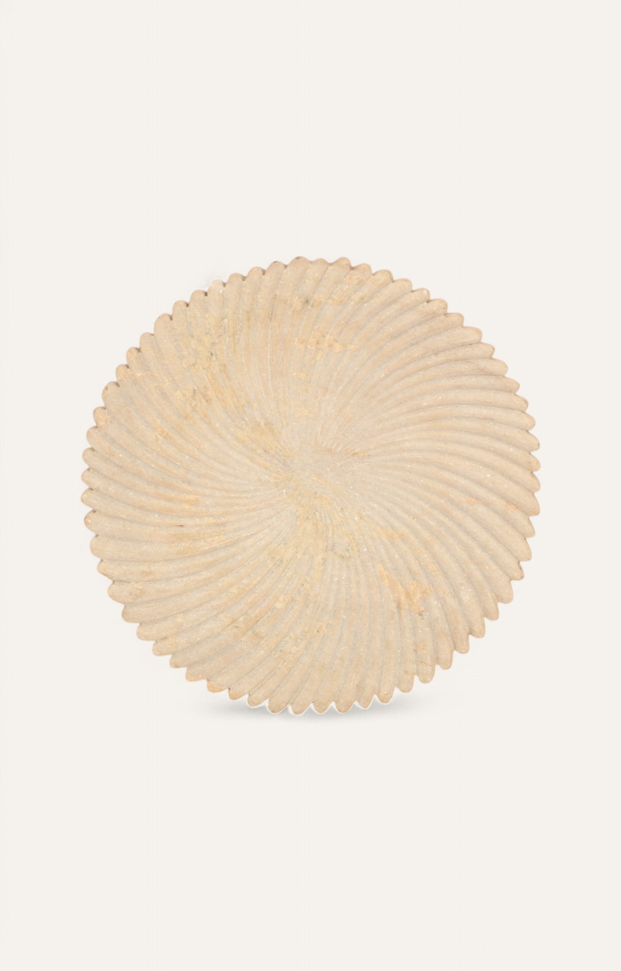 Hand-Carved White Marble Tray