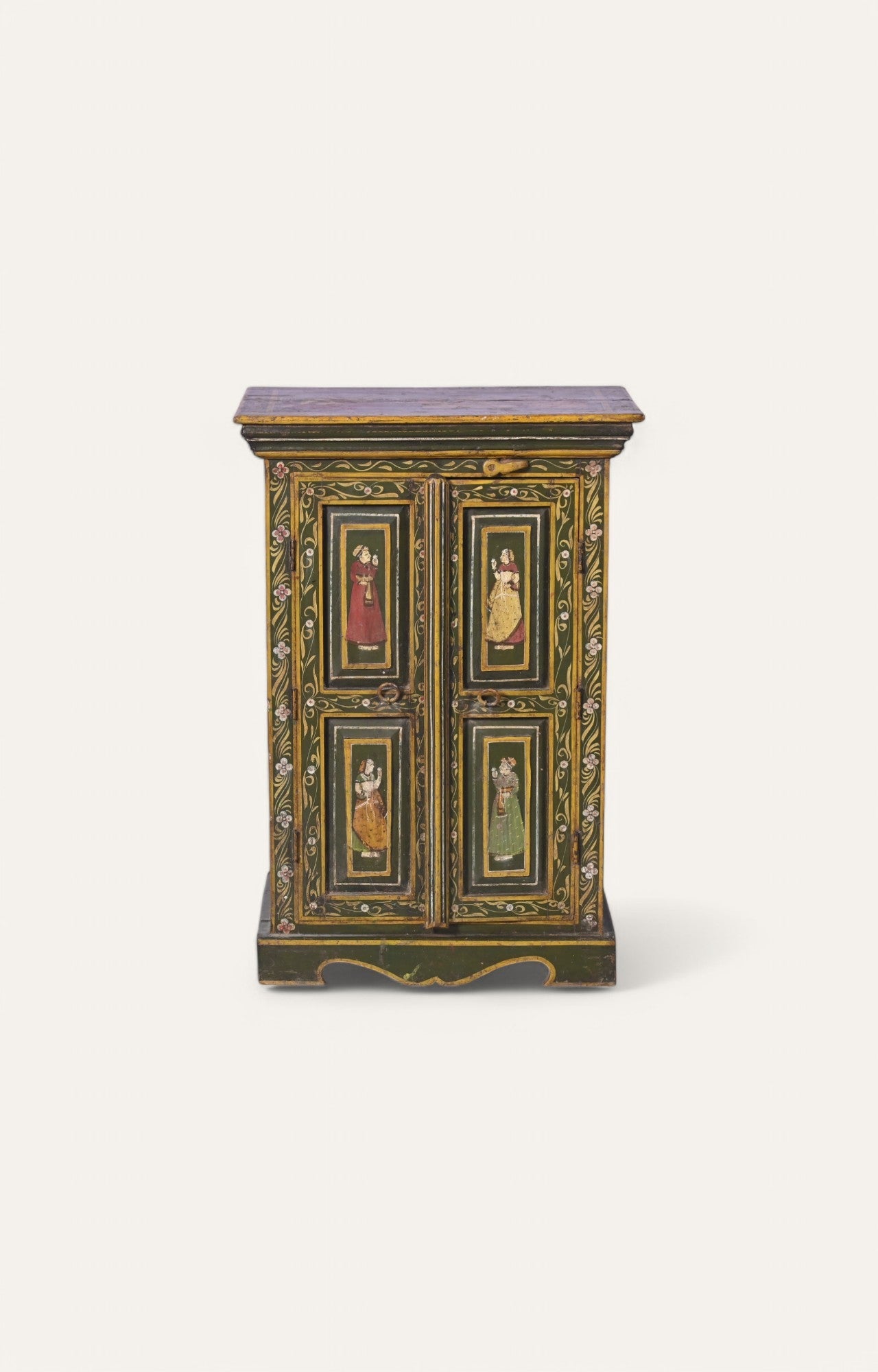 Maharani Hand-Painted Wooden Cabinet