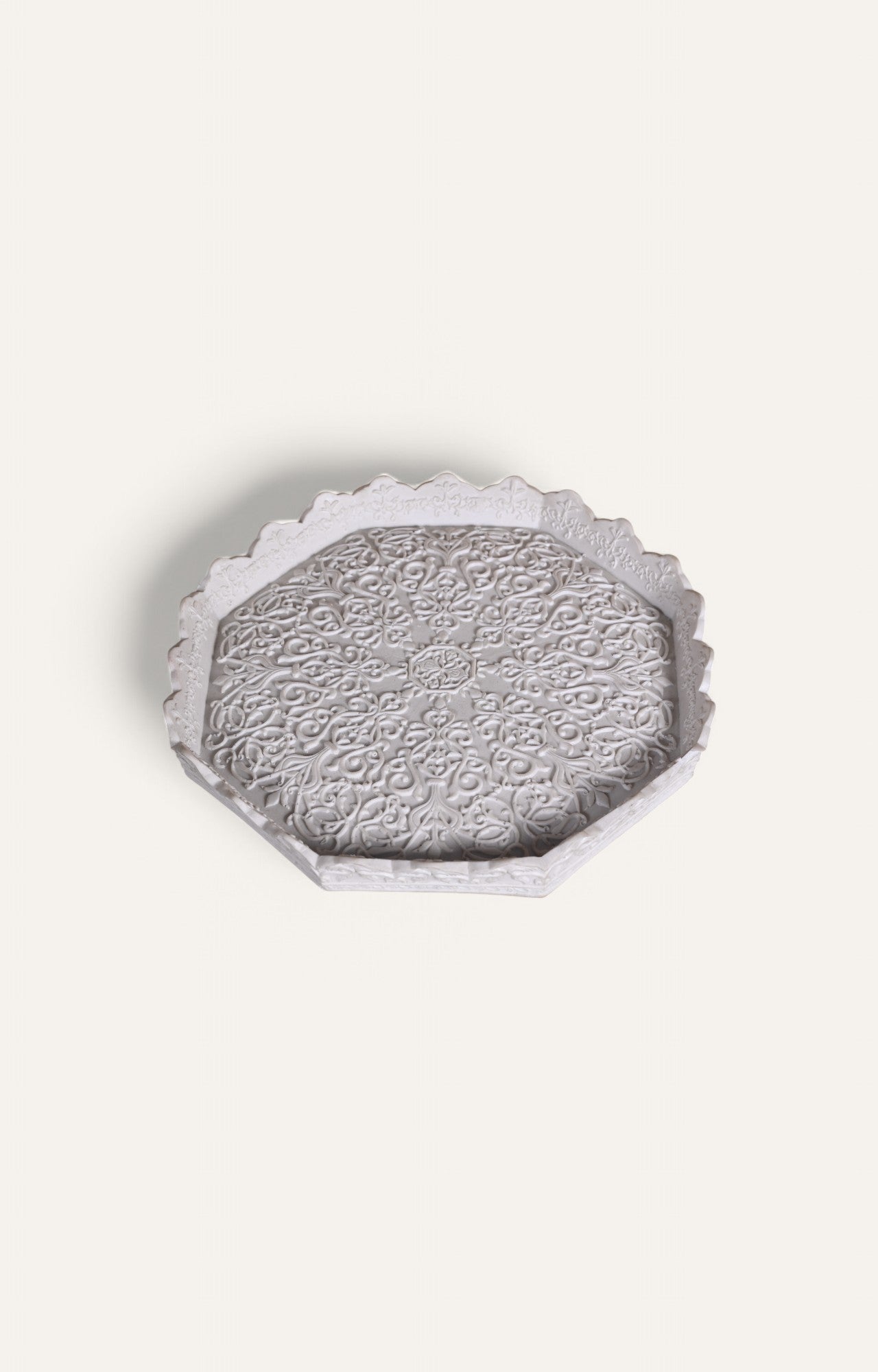 Geometric Resin Tray with Textured Base