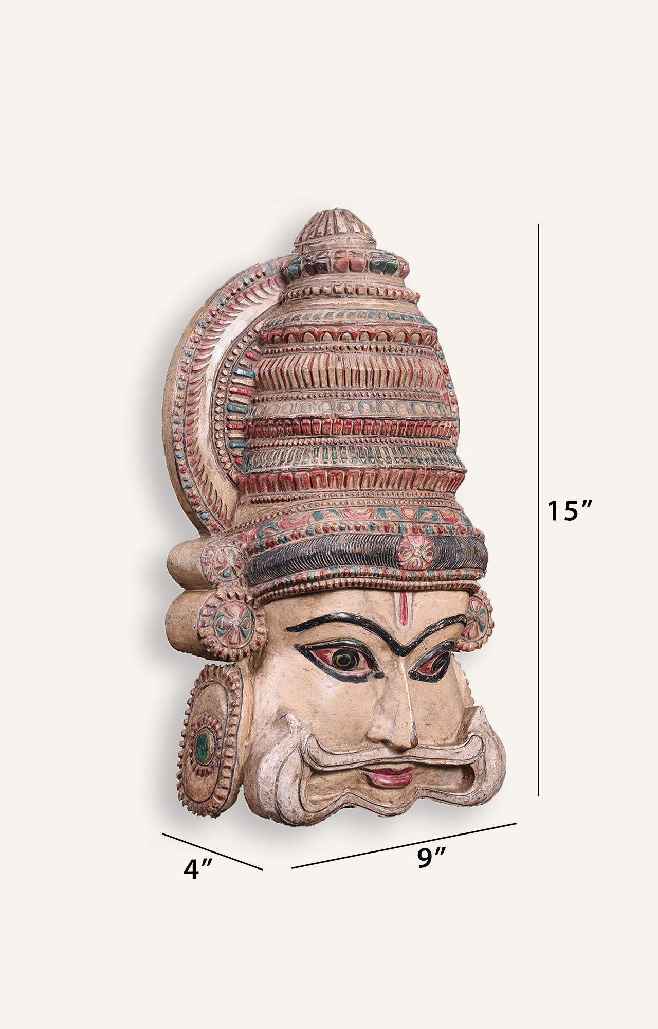 Kathakali South Indian Wooden Mask