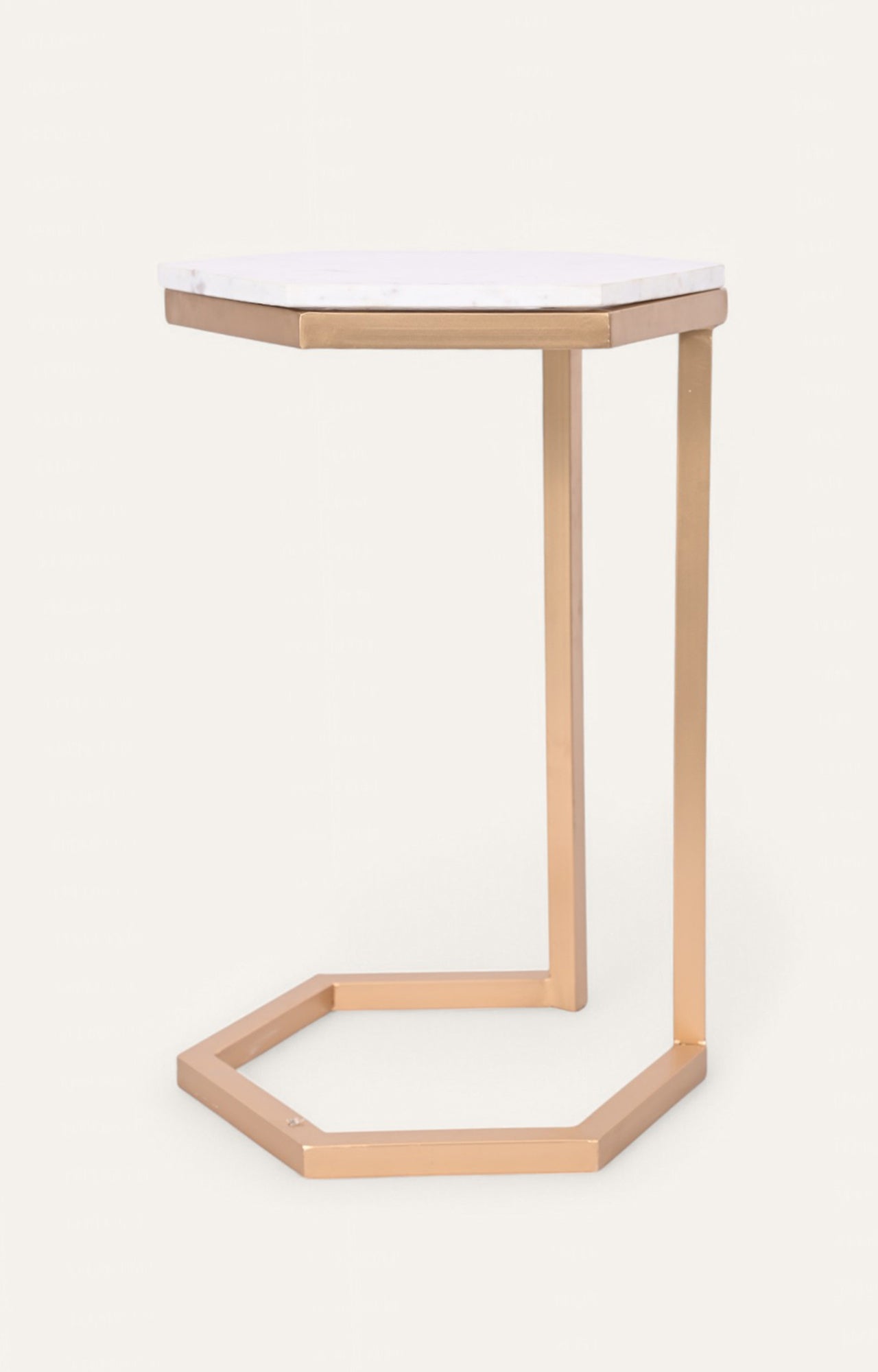 Edgy Handcrafted Iron and Stone Side Table