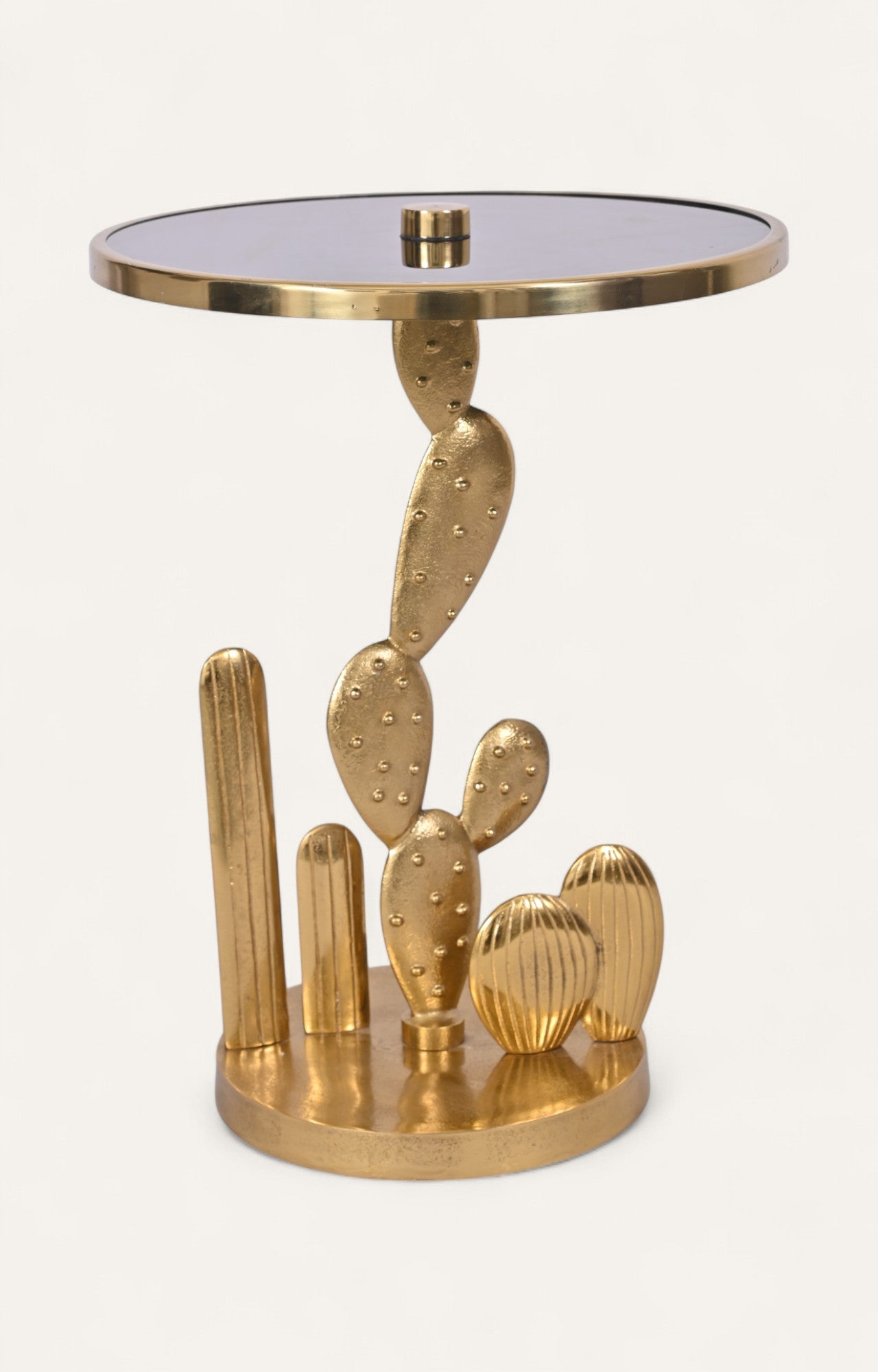 Golden Abstract Side Table