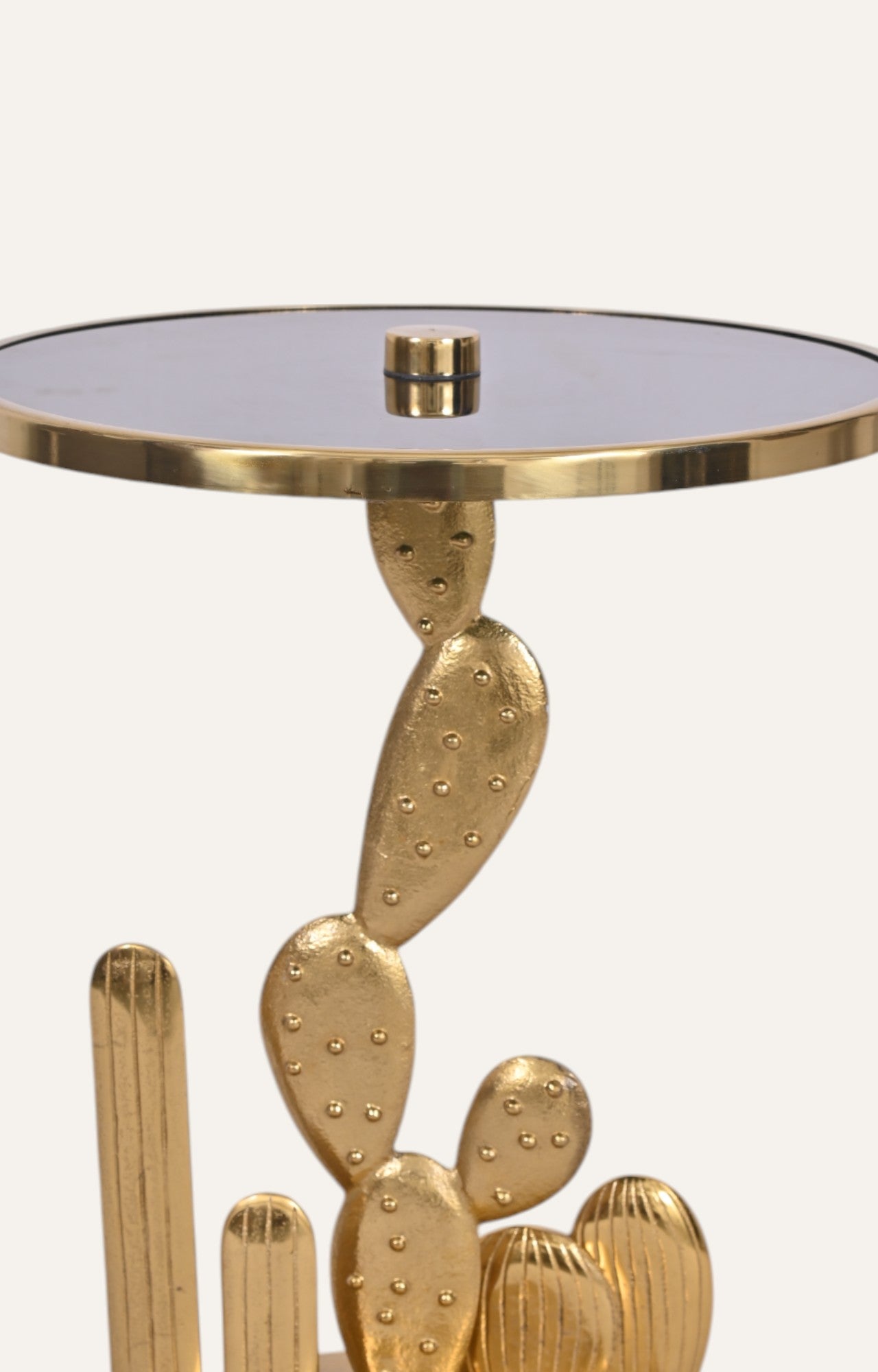 Golden Abstract Side Table