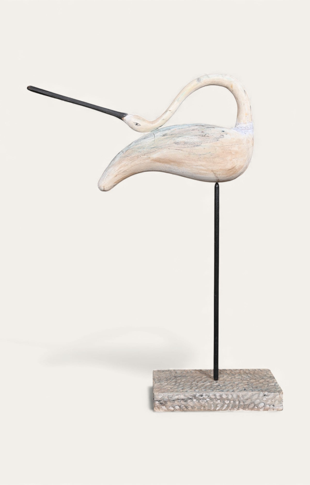 Coastal Curved Beak Bird Sculpture