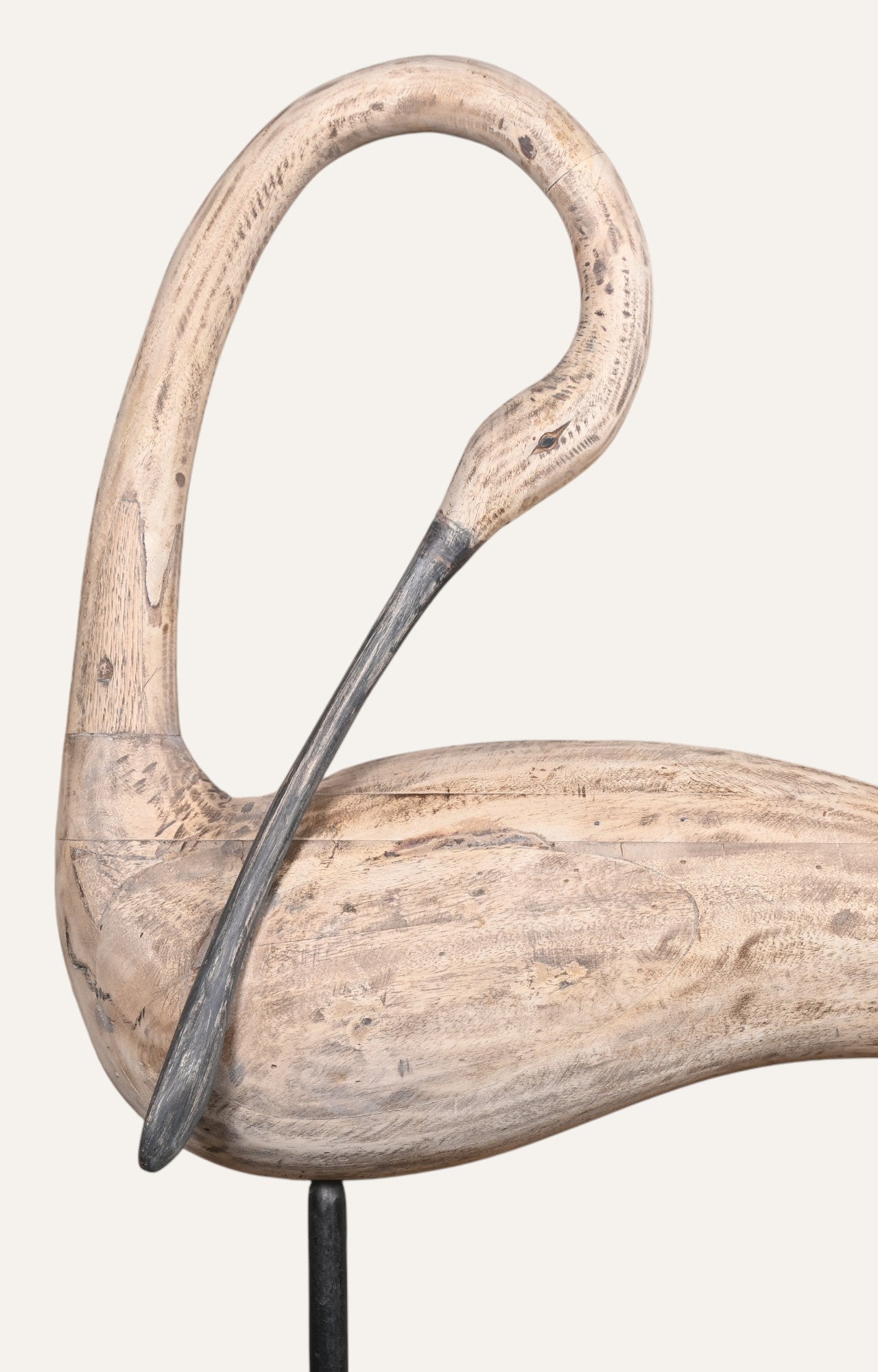 Driftwood Loop-Neck Bird Sculpture