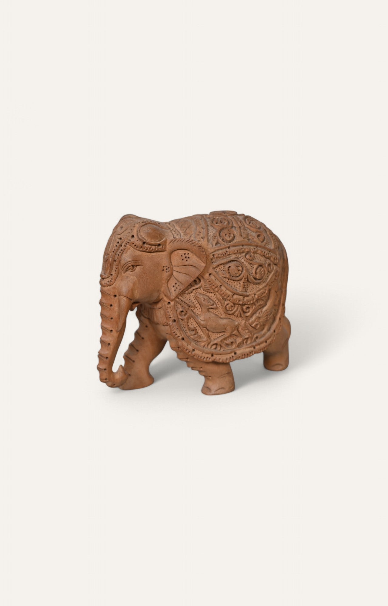 Handcrafted Wooden Elephant Figurine