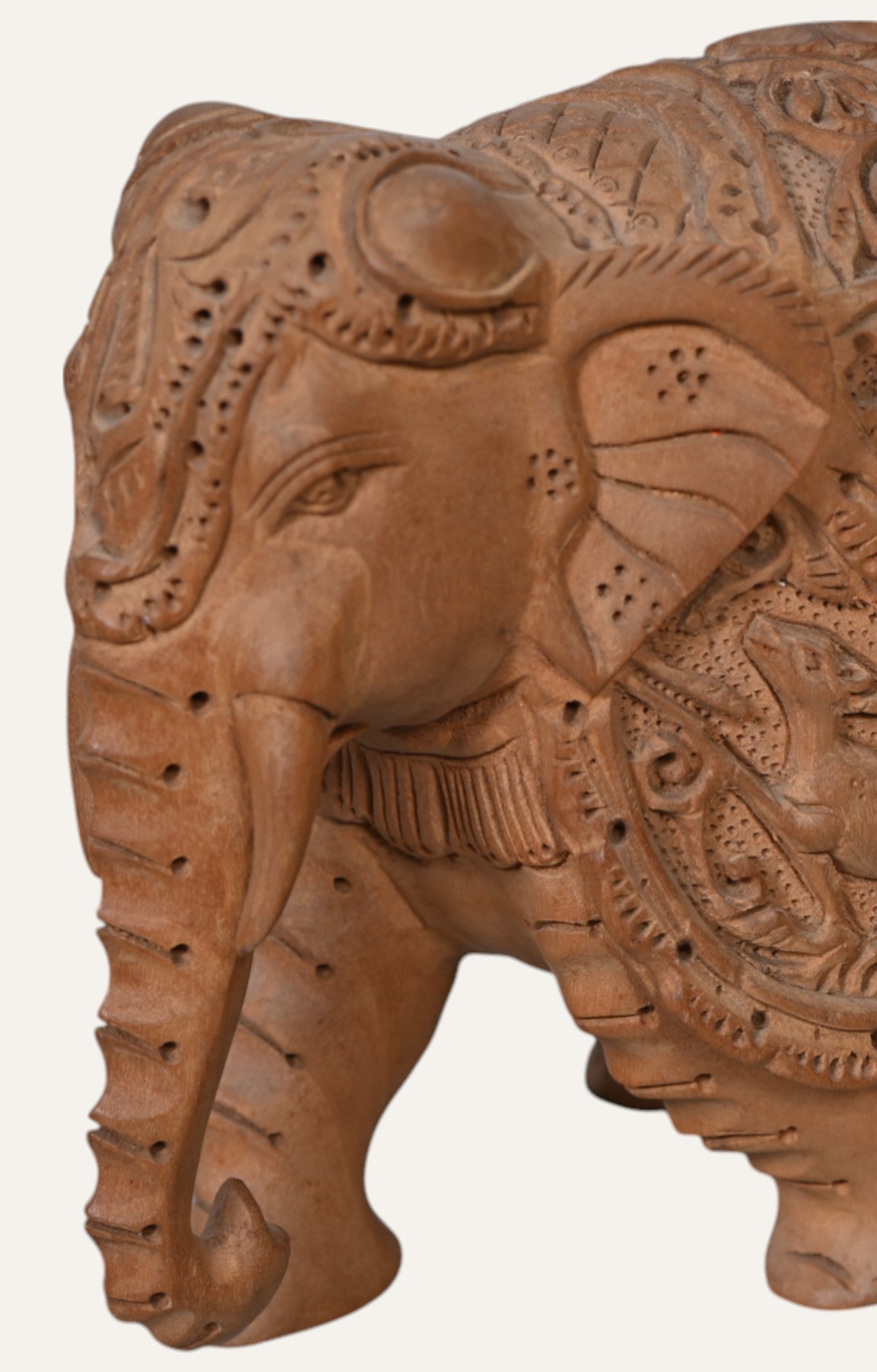 Handcrafted Wooden Elephant Figurine