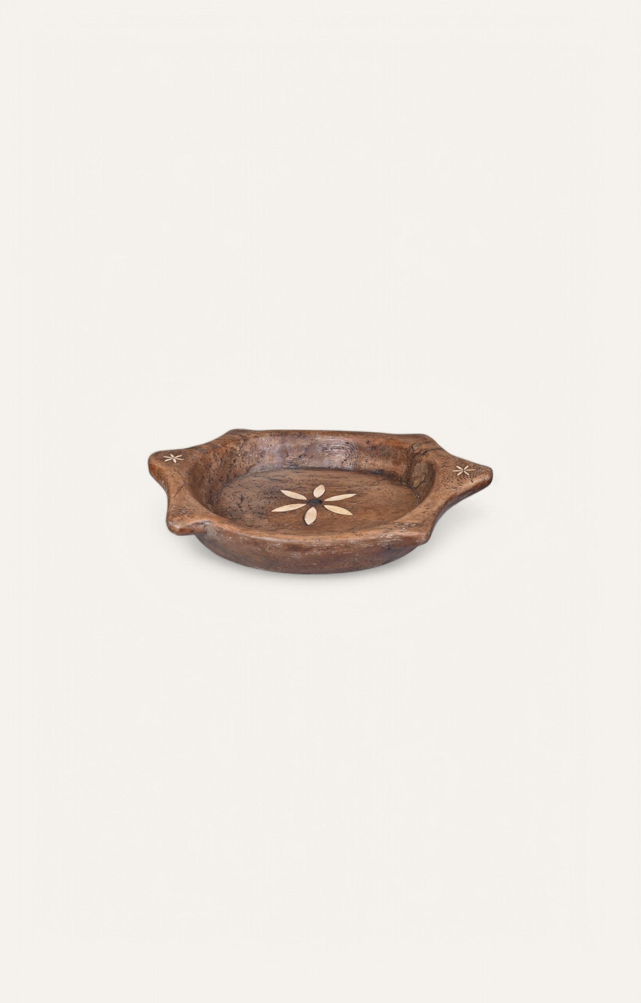 Hand-Crafted Round Wooden Tray
