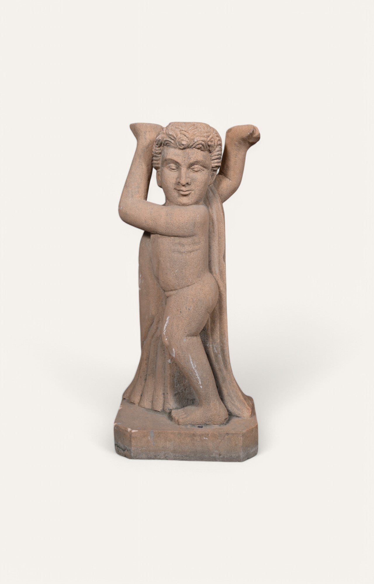Roman Angel Stand Stone Sculpture