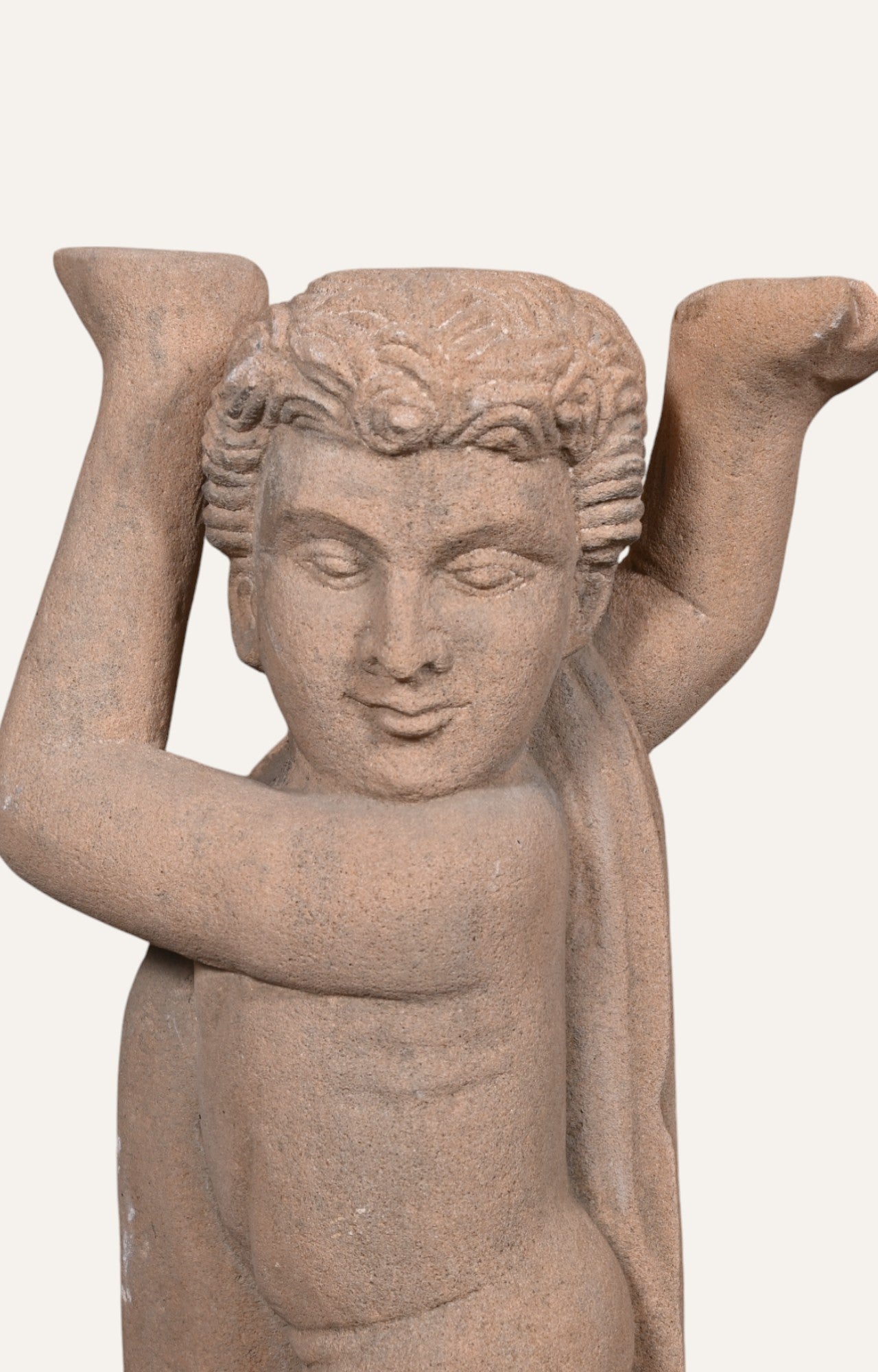 Roman Angel Stand Stone Sculpture