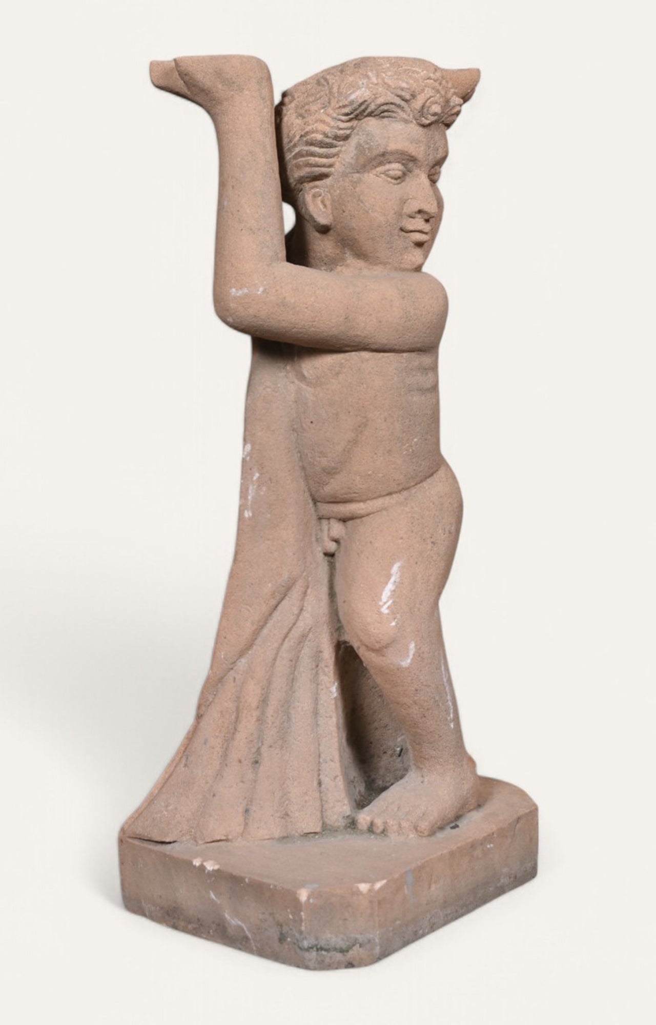 Roman Angel Stand Stone Sculpture