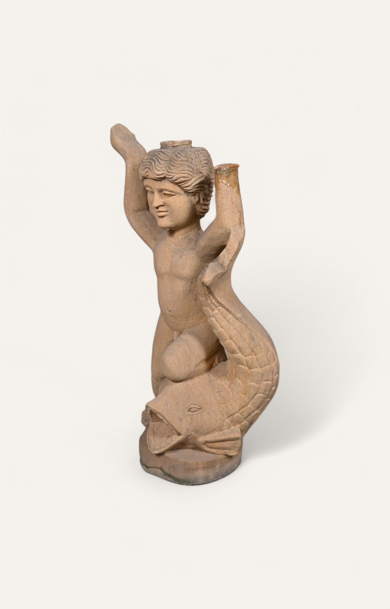 Hans Angel Sandstone Antique Sculpture