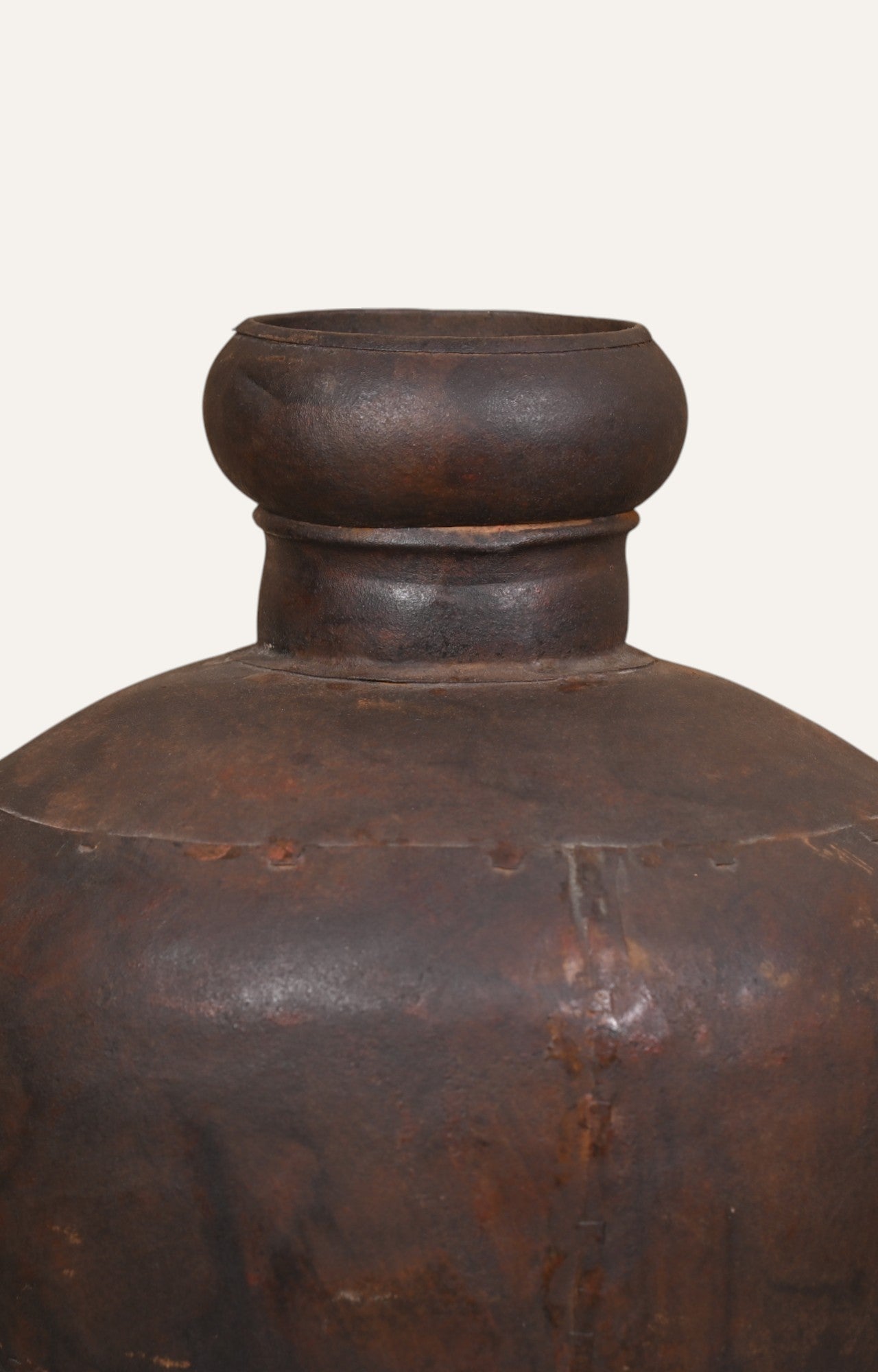 Mid-Century Iron Finish Metal Vase