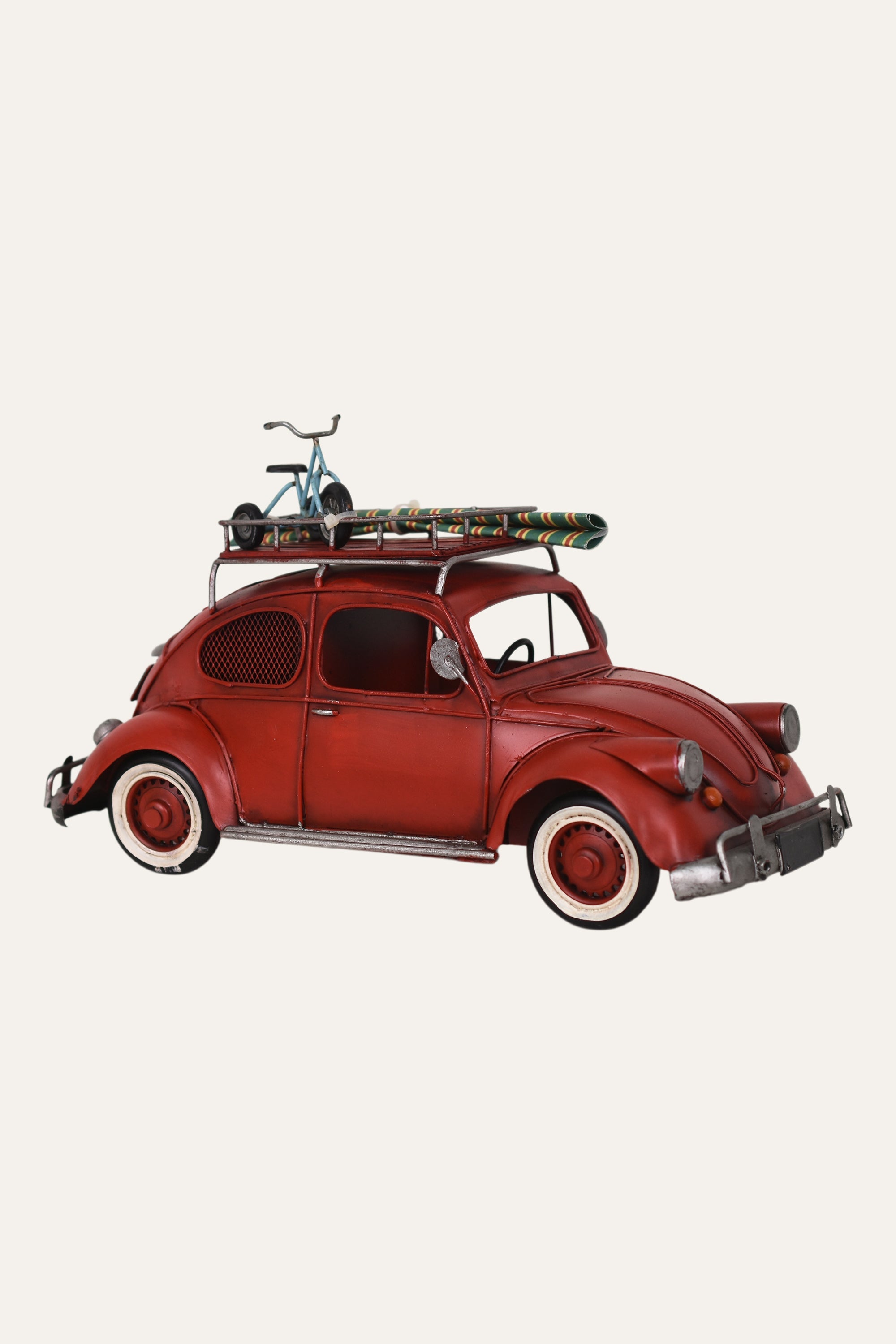 red vintage car