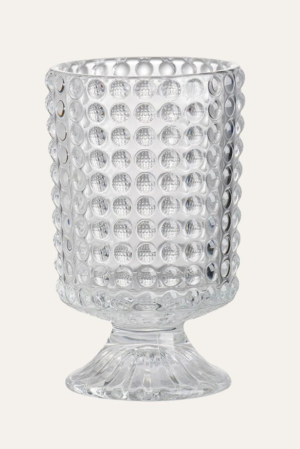 Decorative Clear Hobnail Glass Centerpiece Vase