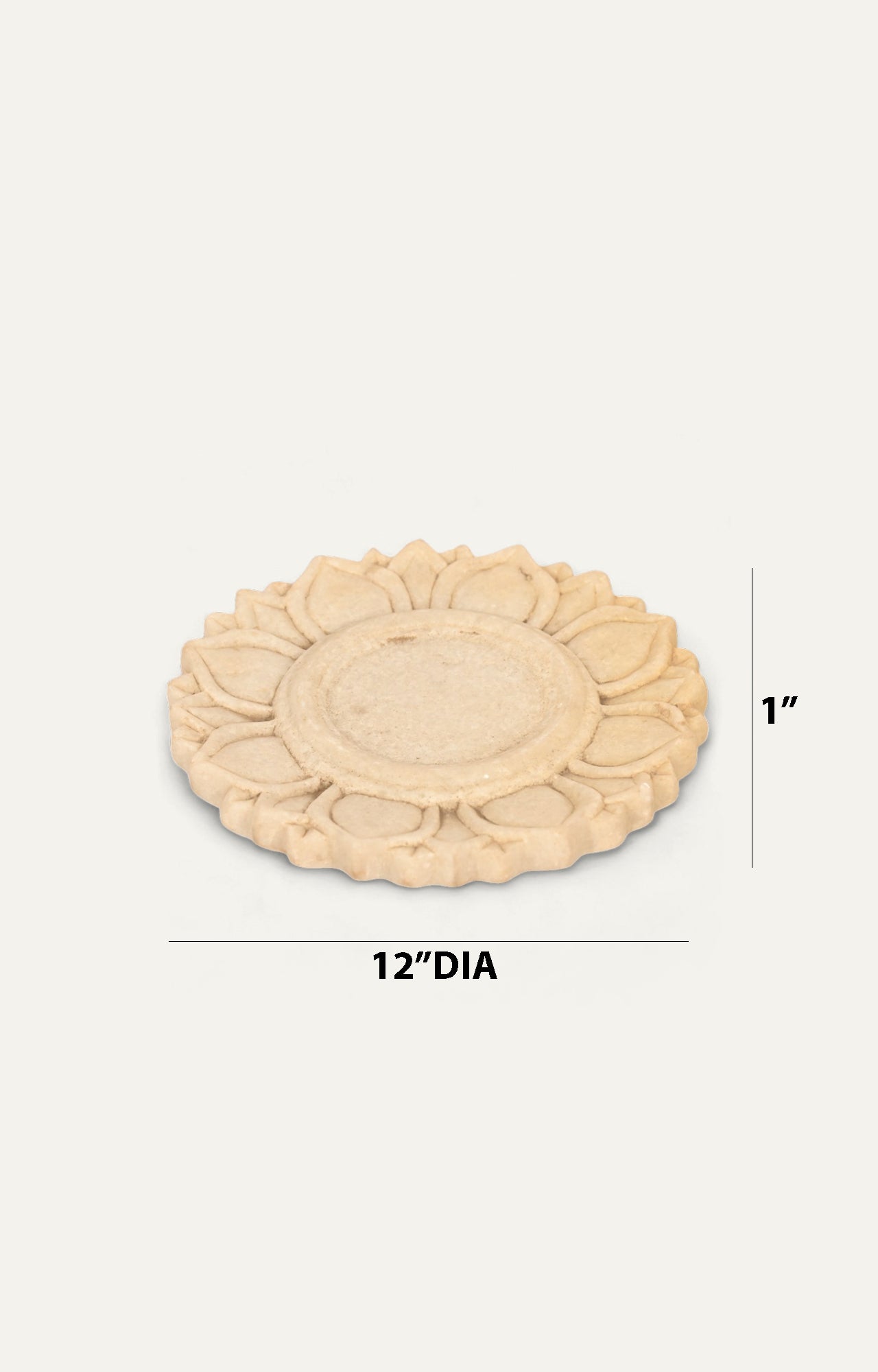 Decorative Hand Carved Tray_size