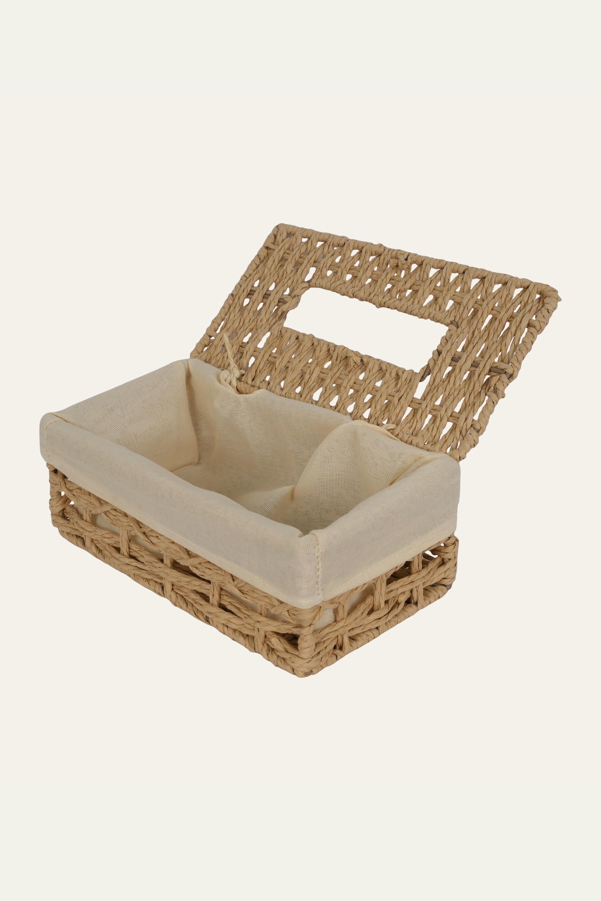 Decorative Woven Paper Tissue Box Organizer