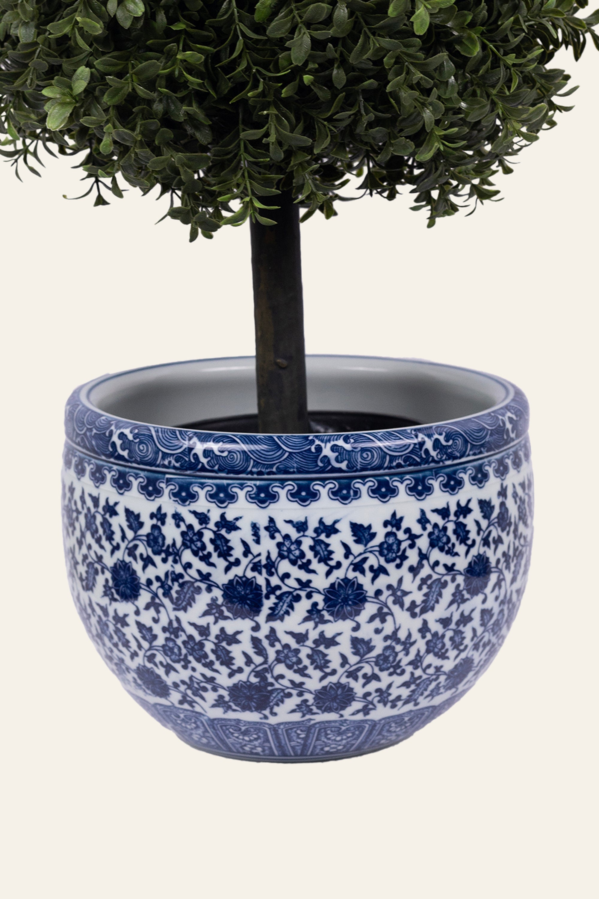 Decorative faux boxwood greenery