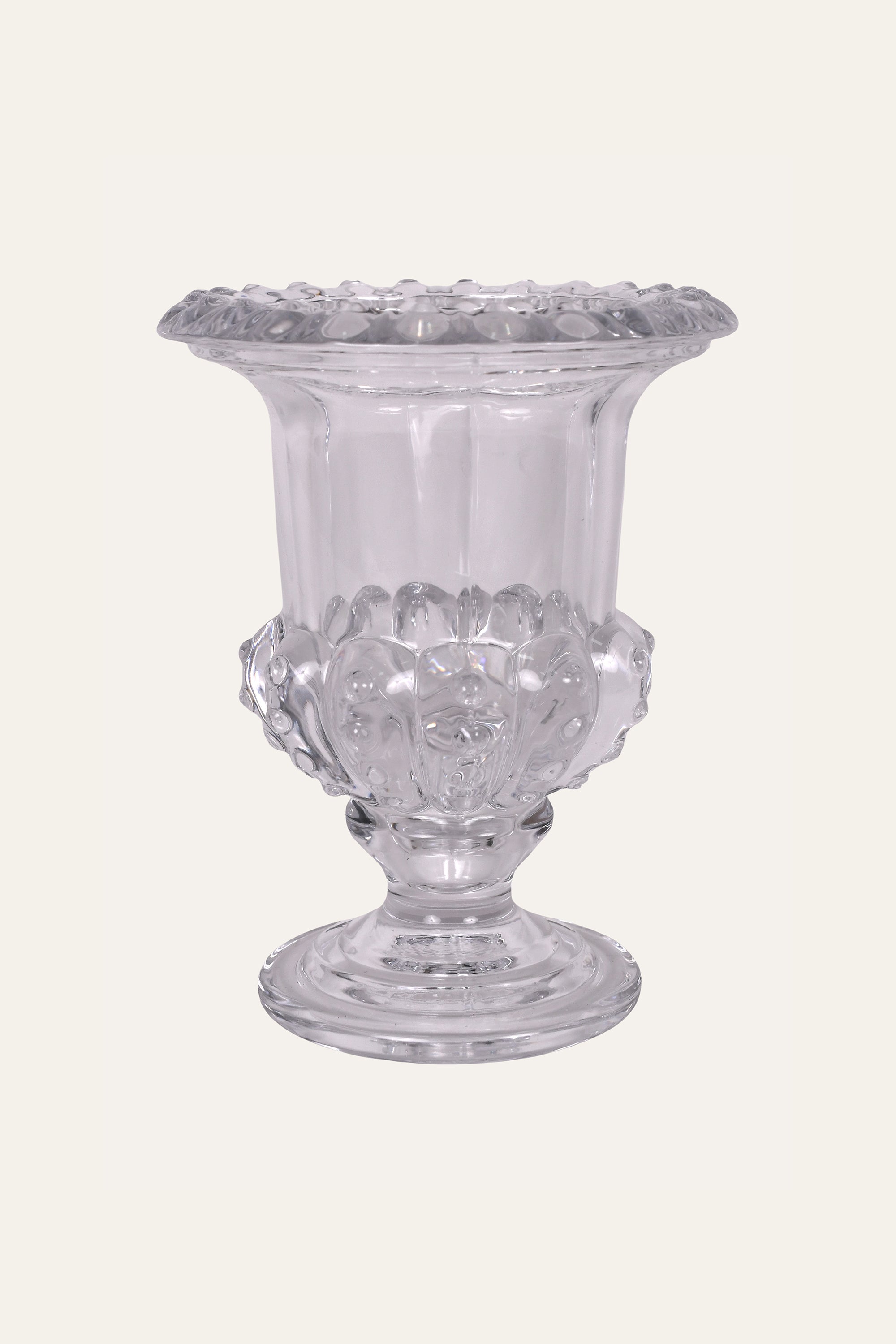 Decorative floral glass candle stand for living room decor