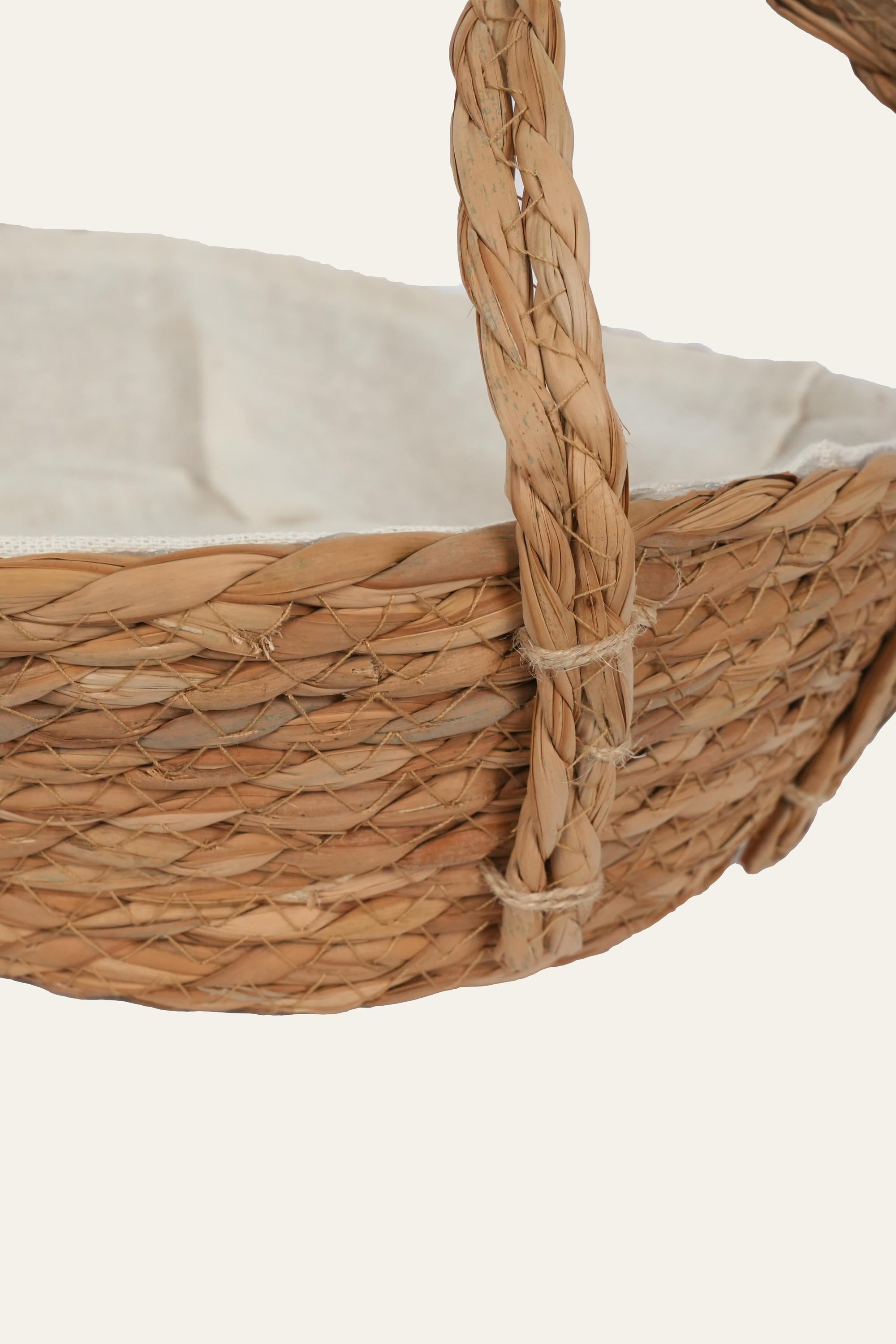 Decorative oval woven basket