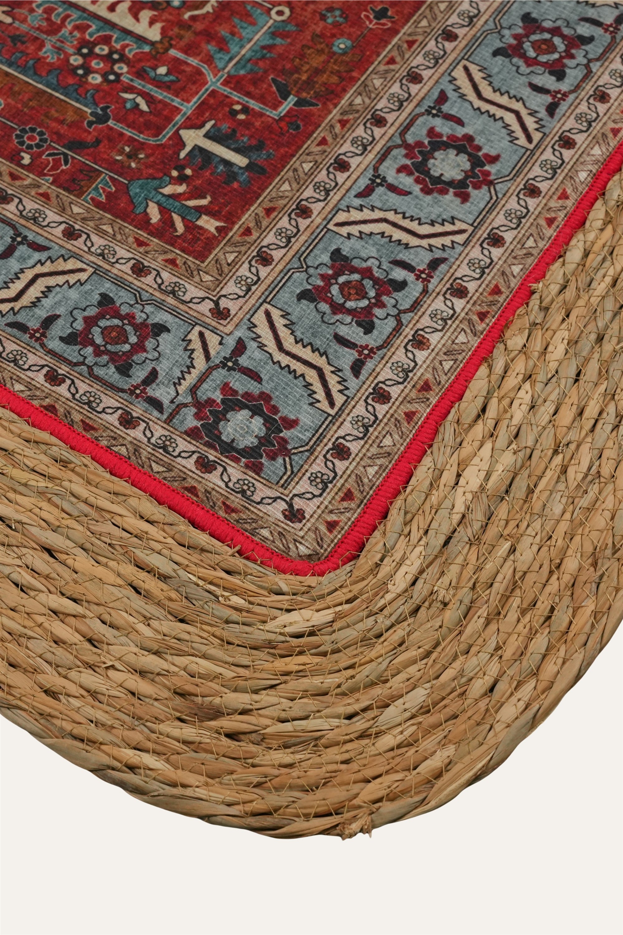 Decorative straw cotton rug for modern homes